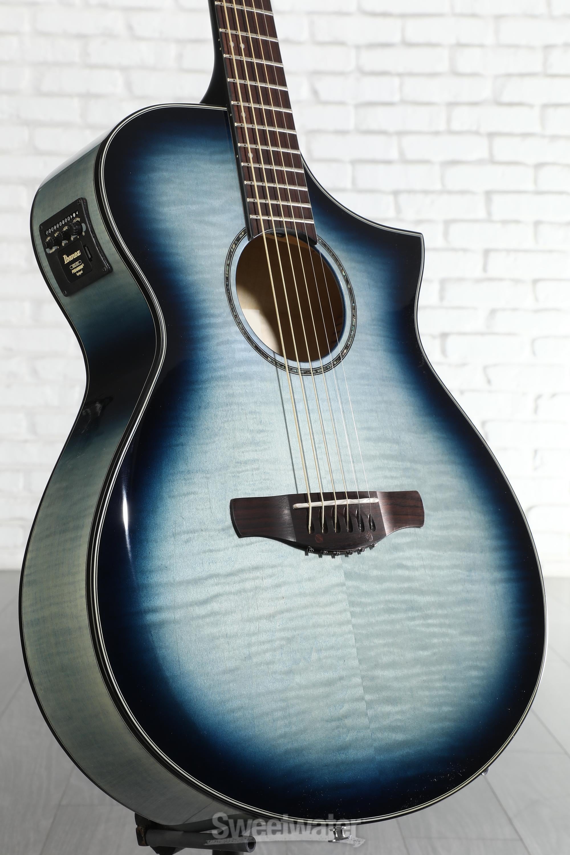 Photo of Ibanez AEWC400 Acoustic-Electric Guitar - Indigo Blue Burst High Gloss