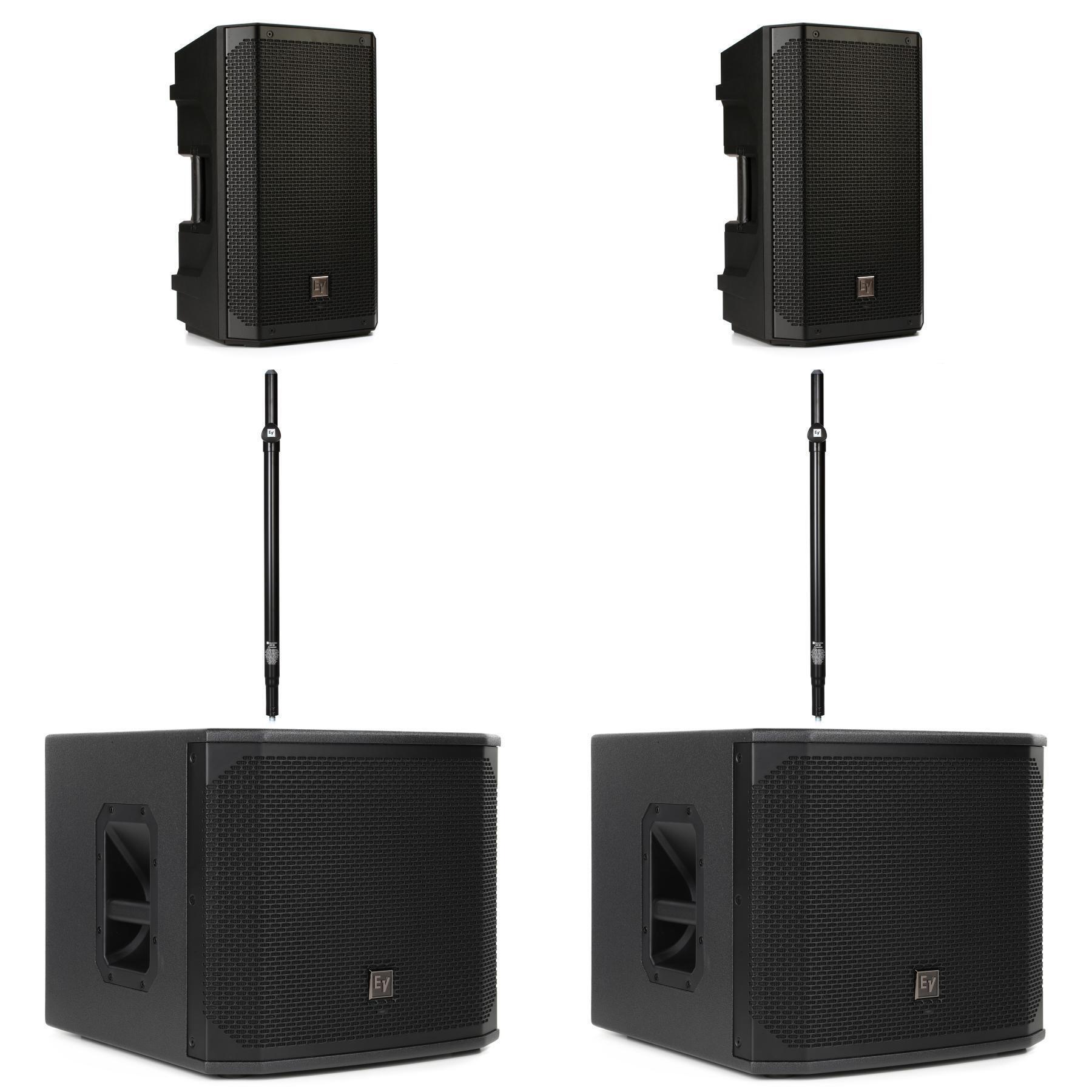 Electro-Voice ELX200-10P 10 inch Powered Speaker and ELX200-12SP 12 ...