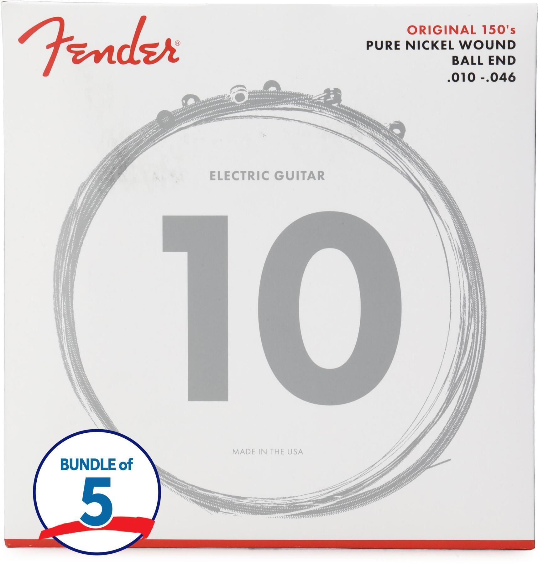 Photo of Fender 150R Original Pure Nickel Electric Strings - .010-.046 Regular (5-pack)