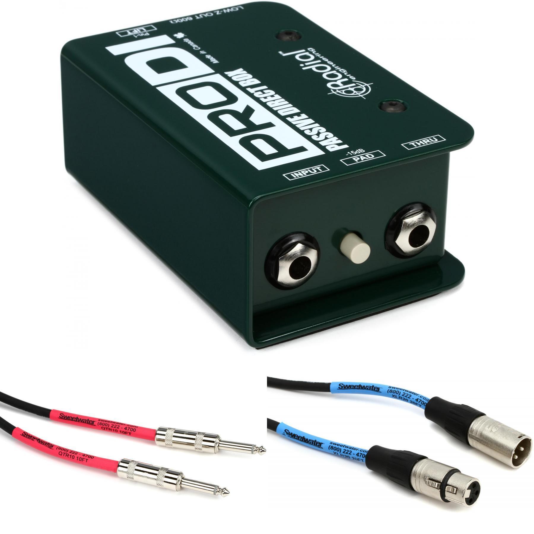 Radial ProDI 1-channel Passive Instrument Direct Box | Sweetwater