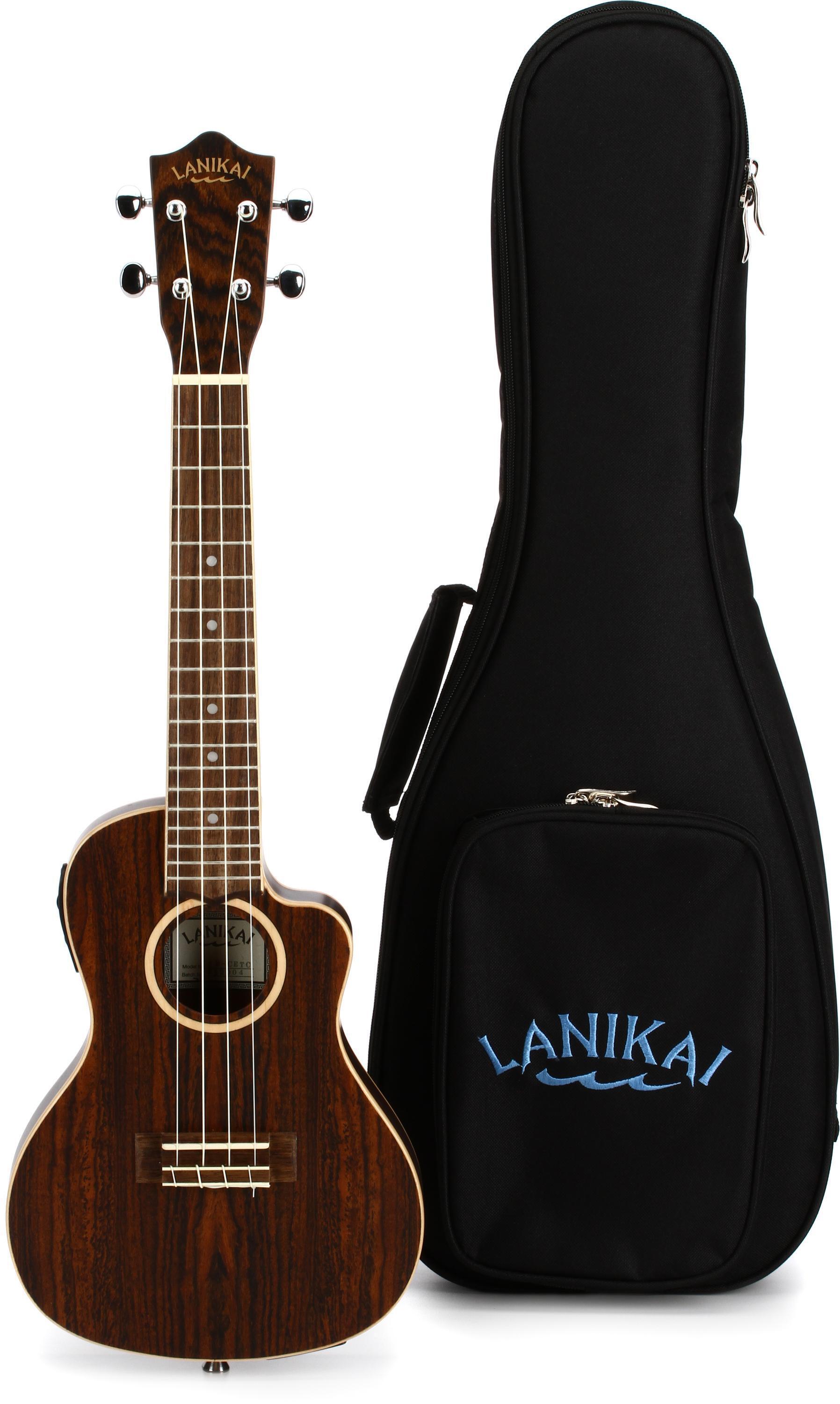 Lanikai FBCET-C Figured Bocote Thin Body Concert Acoustic-Electric