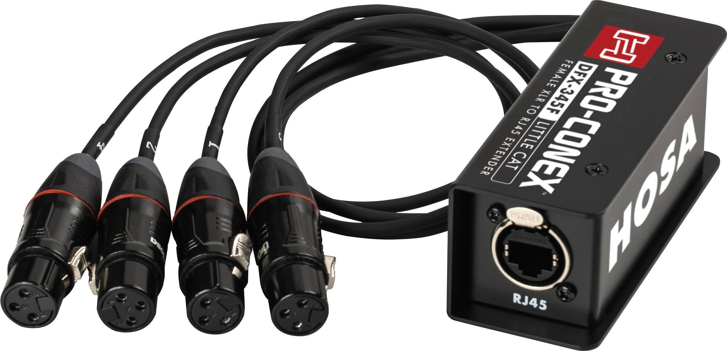 Hosa Pro-conex Little Cat Analog Audio Extender - XLR3F to RJ45