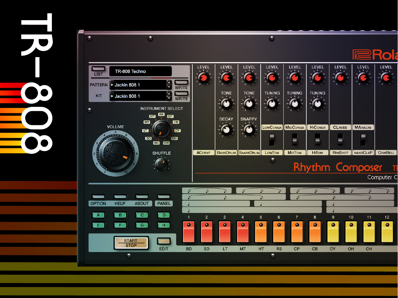 Roland TR-808 Drum Machine Software