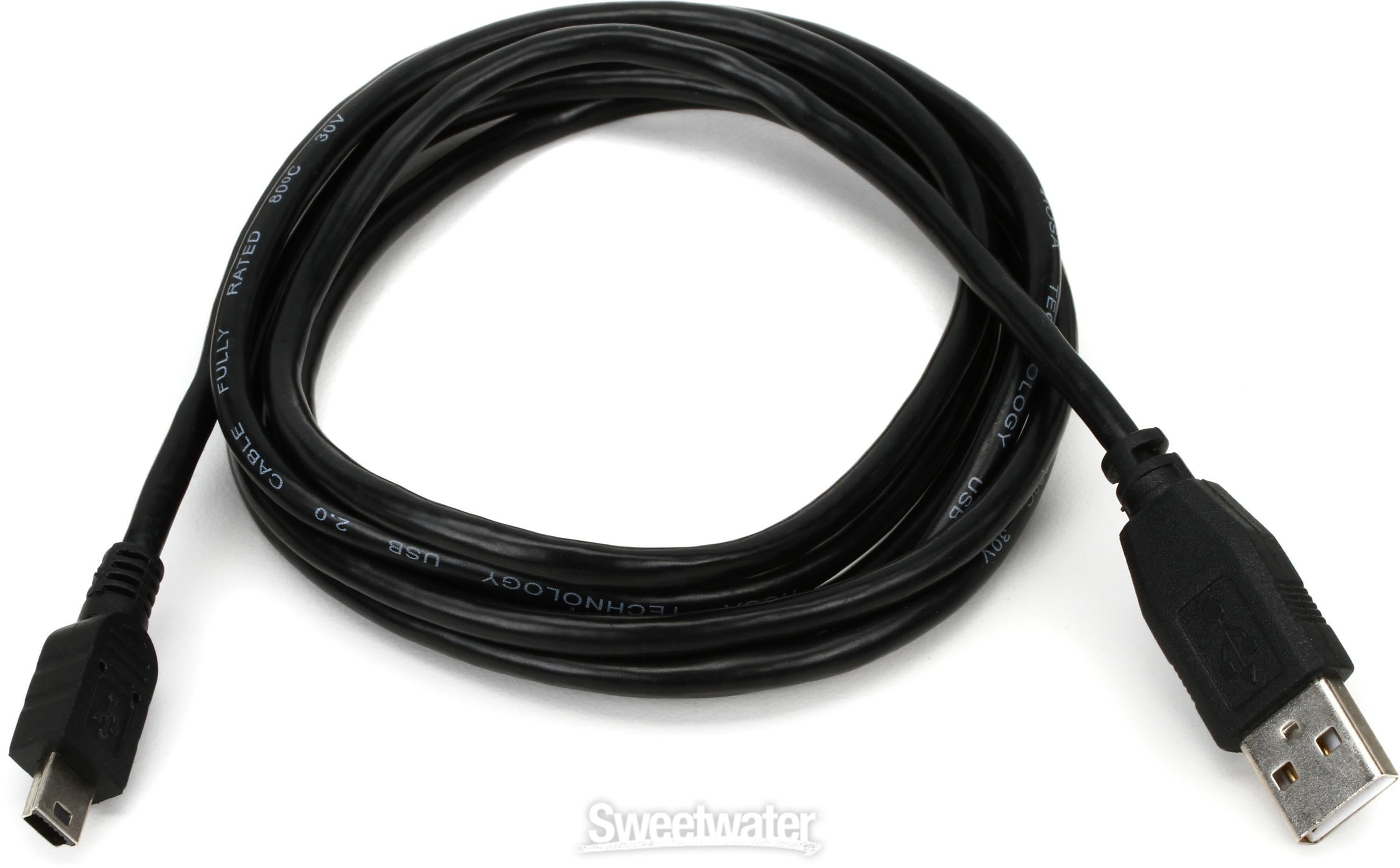 Hosa USB-206AM High-speed USB Type A to Mini-B Cable - 6 foot | Sweetwater