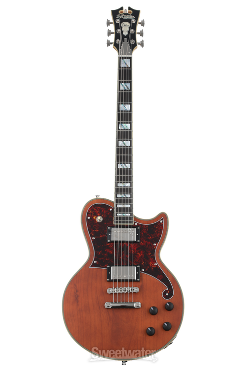 D'Angelico Deluxe Atlantic Baritone Electric Guitar - Satin Walnut