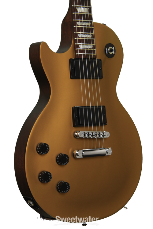 Gibson Les Paul LPJ Left Hand - Rubbed Gold Top dark back