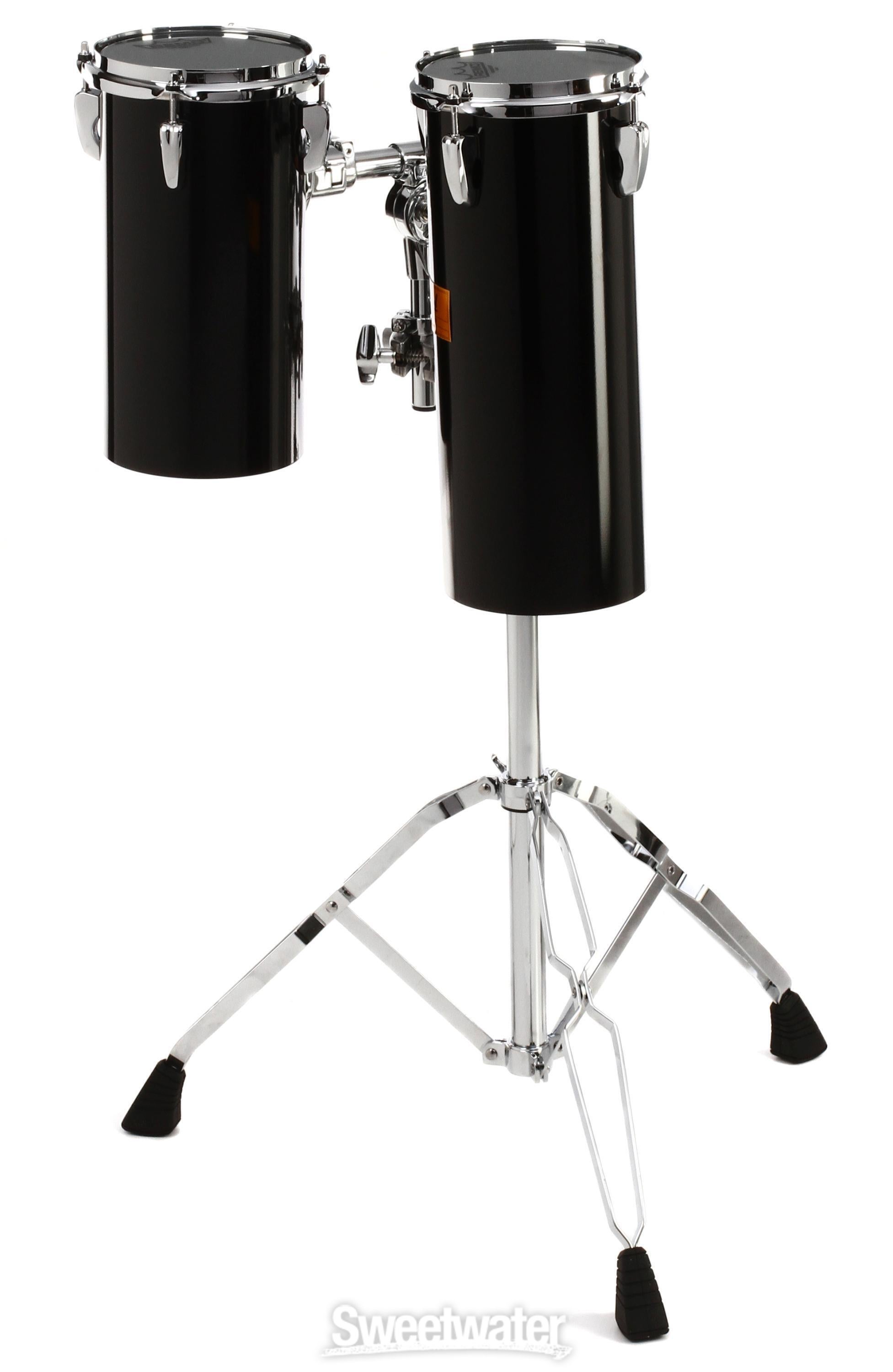 Pearl Rocket Toms 2-pack with Stand 12/15 inch - Piano Black Finish