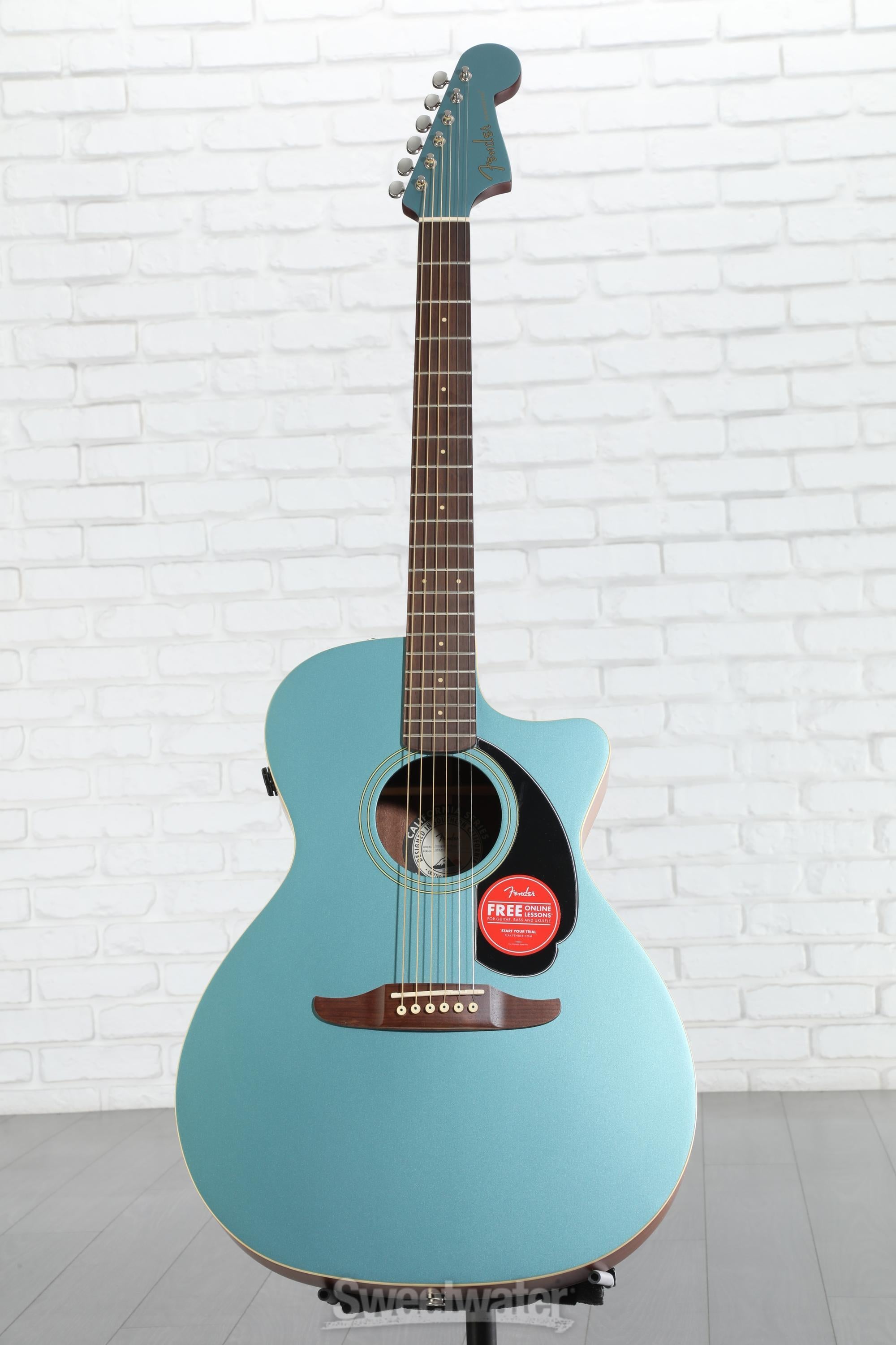 ギター Fender Newporter Player (Tidepool) Fender Newporter Player Electro Acoustic Guitar, Tidepool – The
