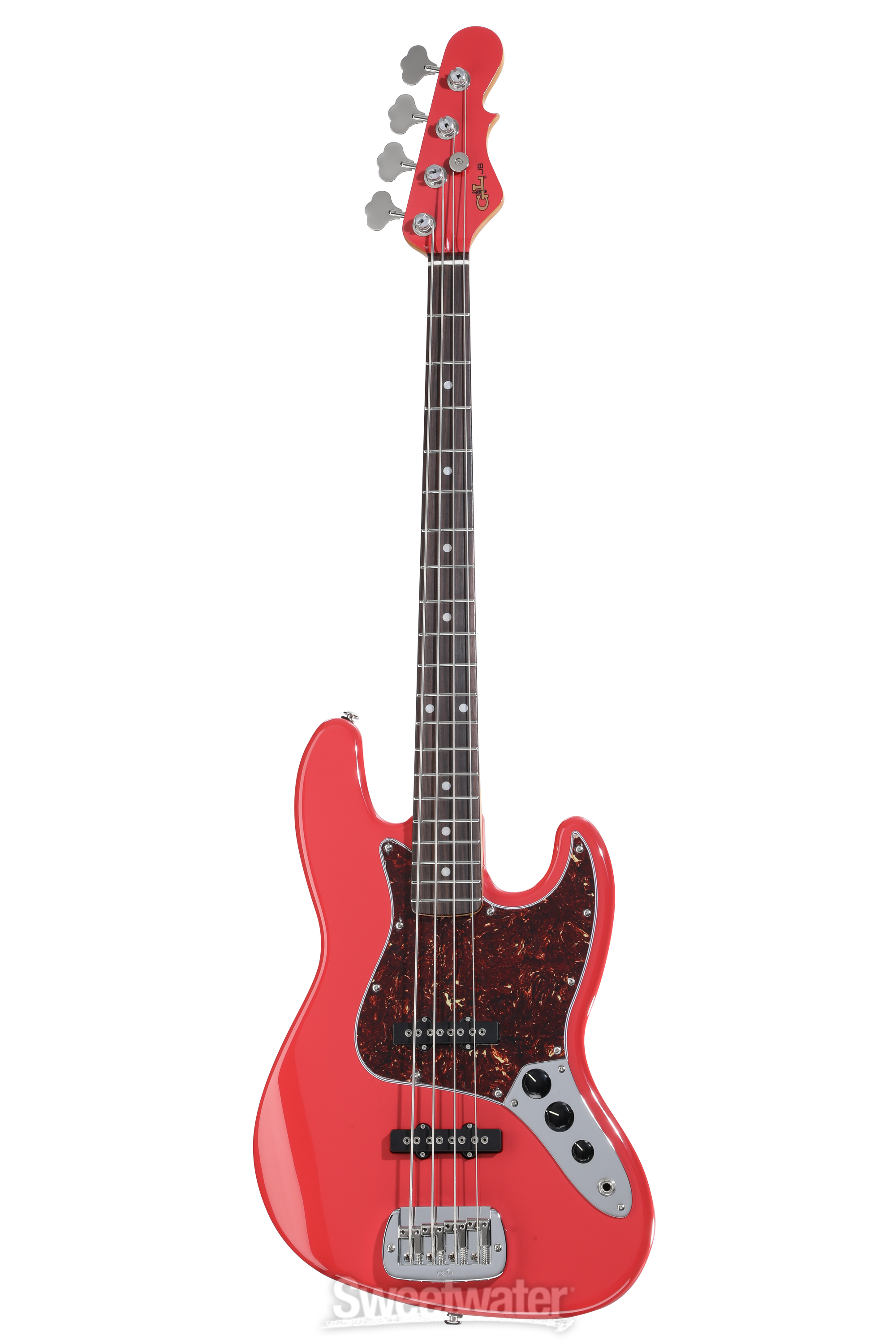 G&L Fullerton Deluxe JB MFD Electric Bass - Fiesta Red
