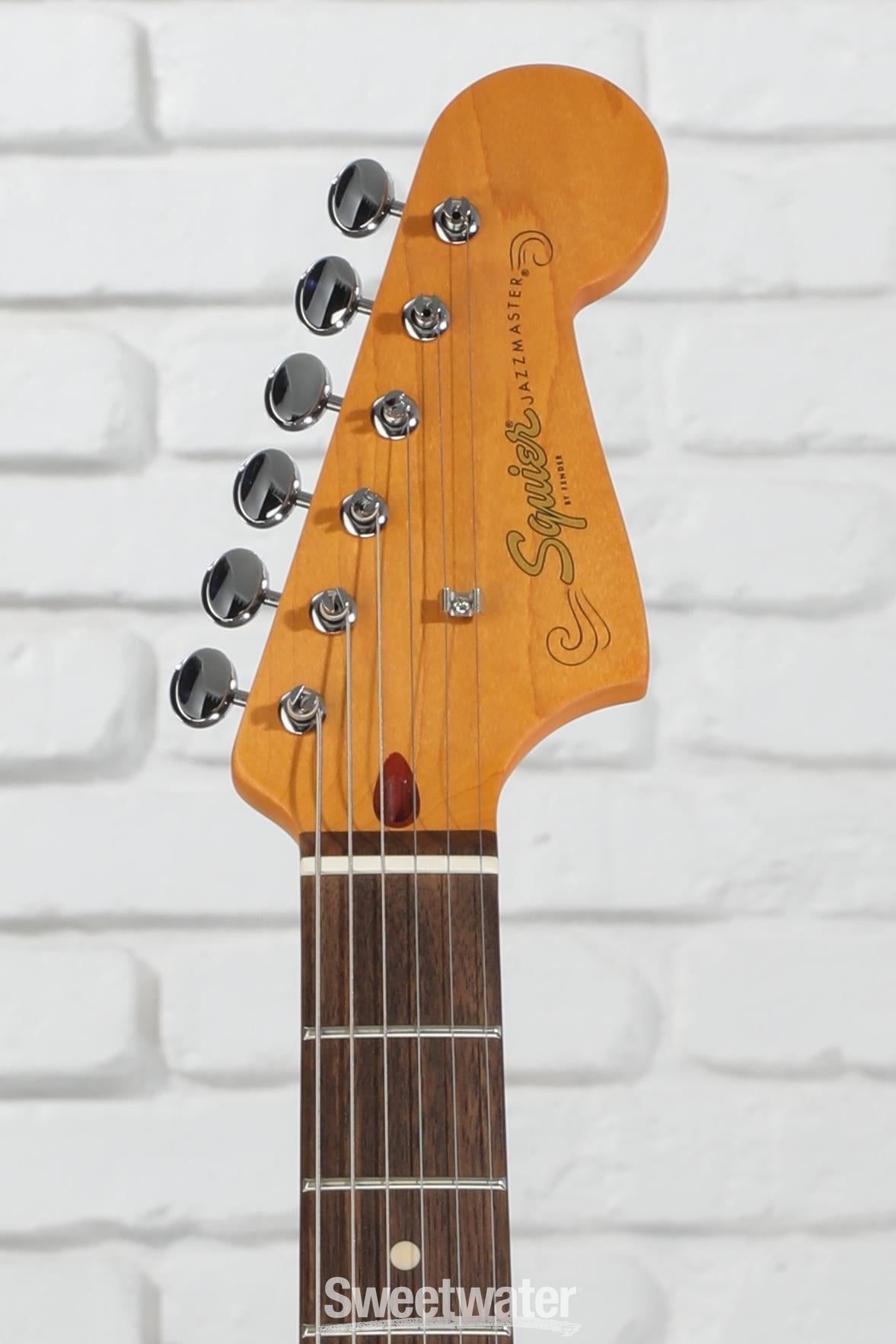 Squier J Mascis Signature Jazzmaster - Vintage White with Indian