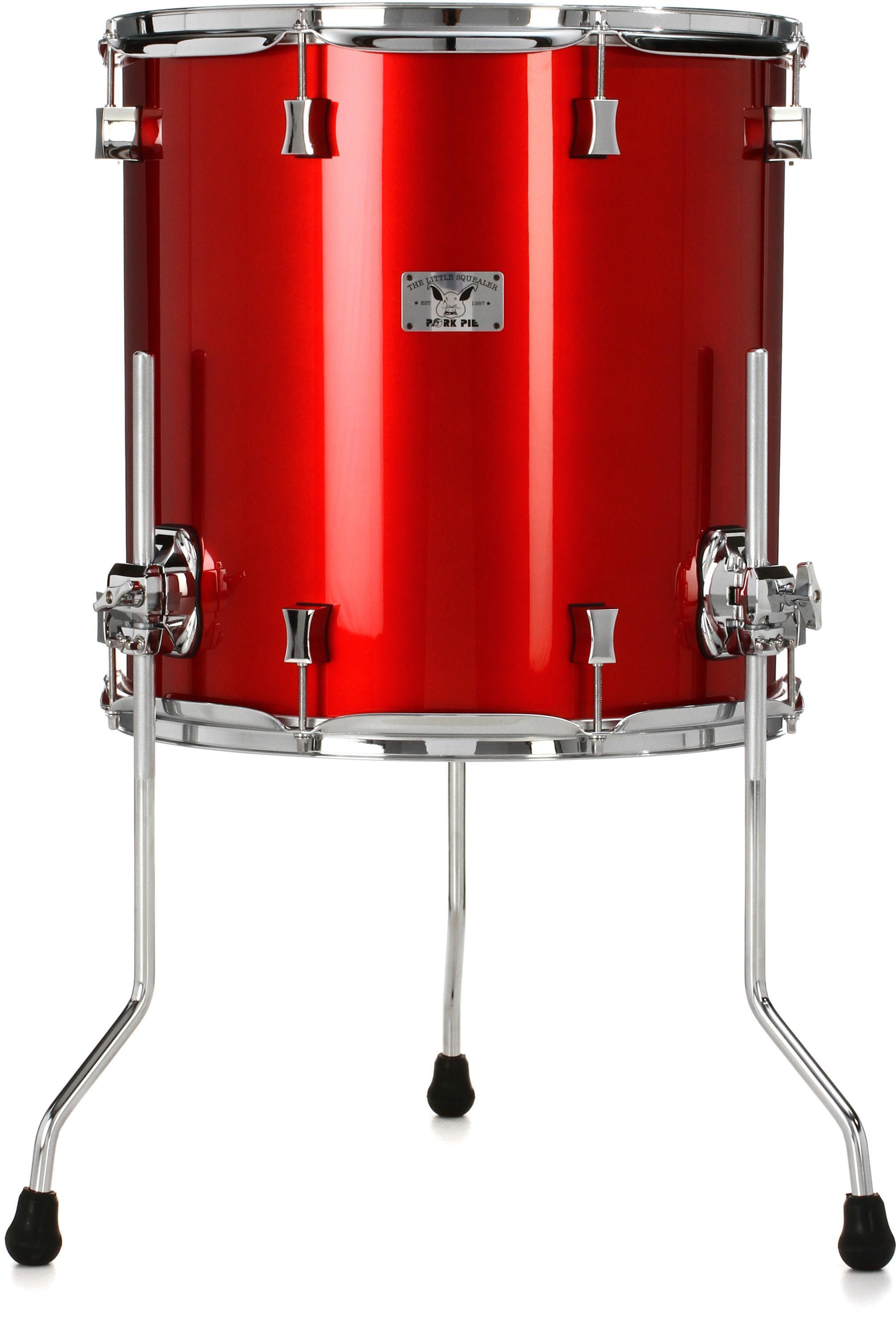 Photo of Pork Pie Percussion Little Squealer Floor Tom - 16 x 16 inch - Firethorn Red Lacquer