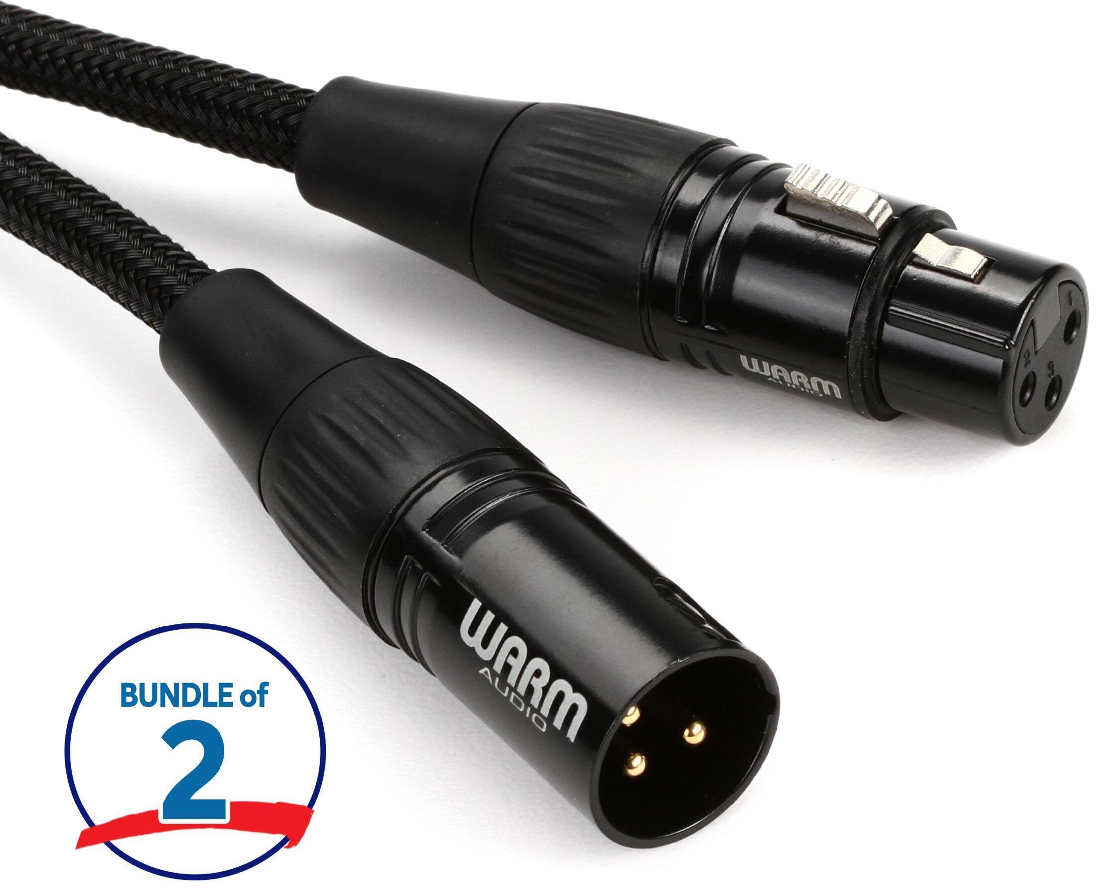 Photo of Warm Audio Premier Gold XLR Female to XLR Male Microphone Cable - 6 foot (2-pack)