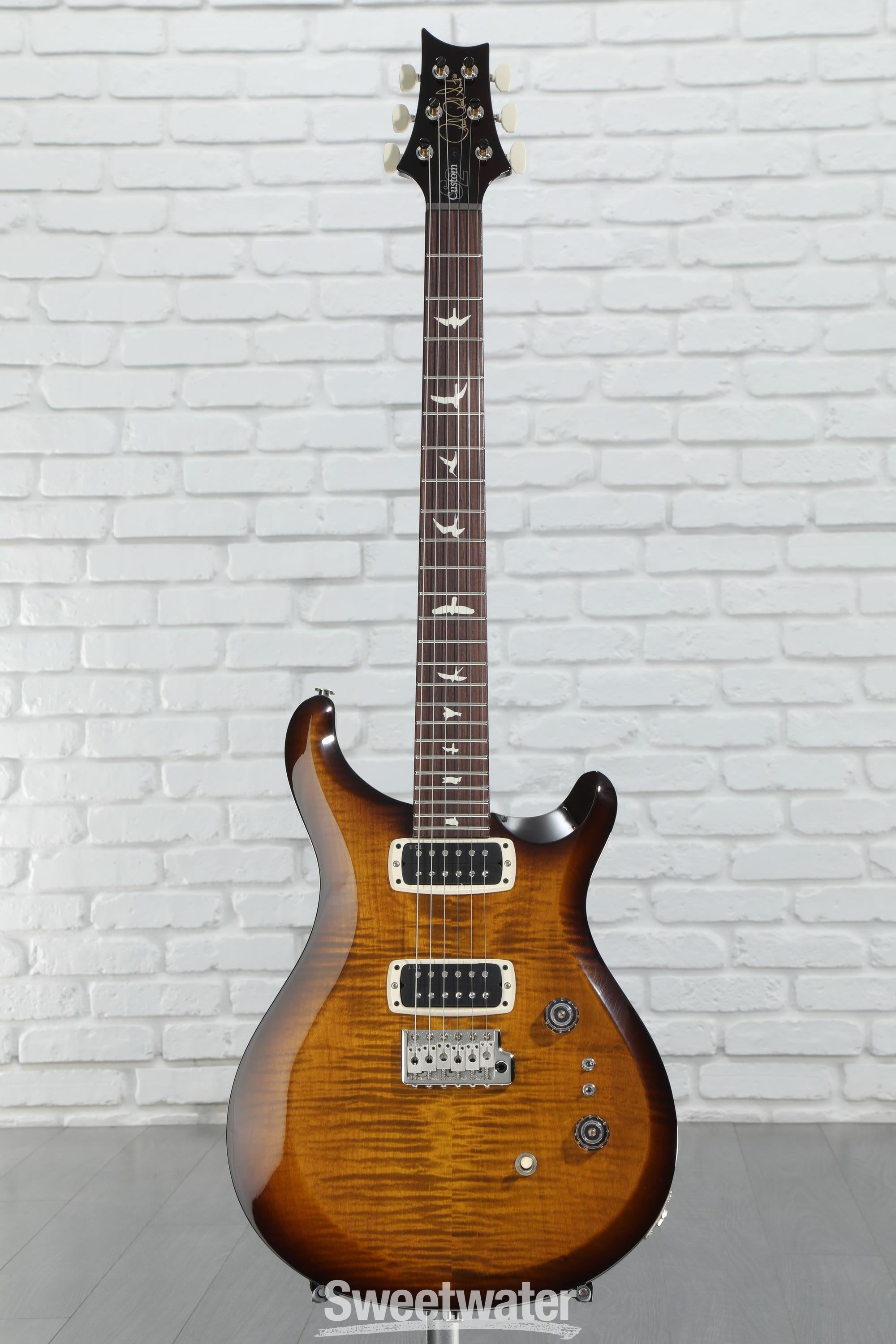 PRS S2 Custom 24-08 Electric Guitar - Black Amber | Sweetwater