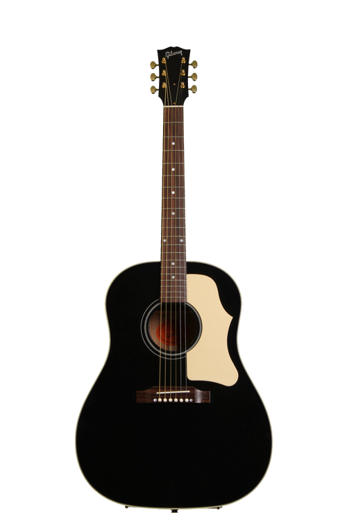 Gibson J-45 Custom Ebony Acoustic Guitar Black with Hard