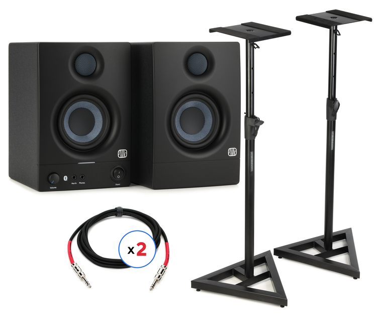 PRESONUS ERIS E3.5 BT Bluetootスタンド付き 数量限定特価] PreSonus Eris 3.5BT ホワイト 1ペア スタンドセット