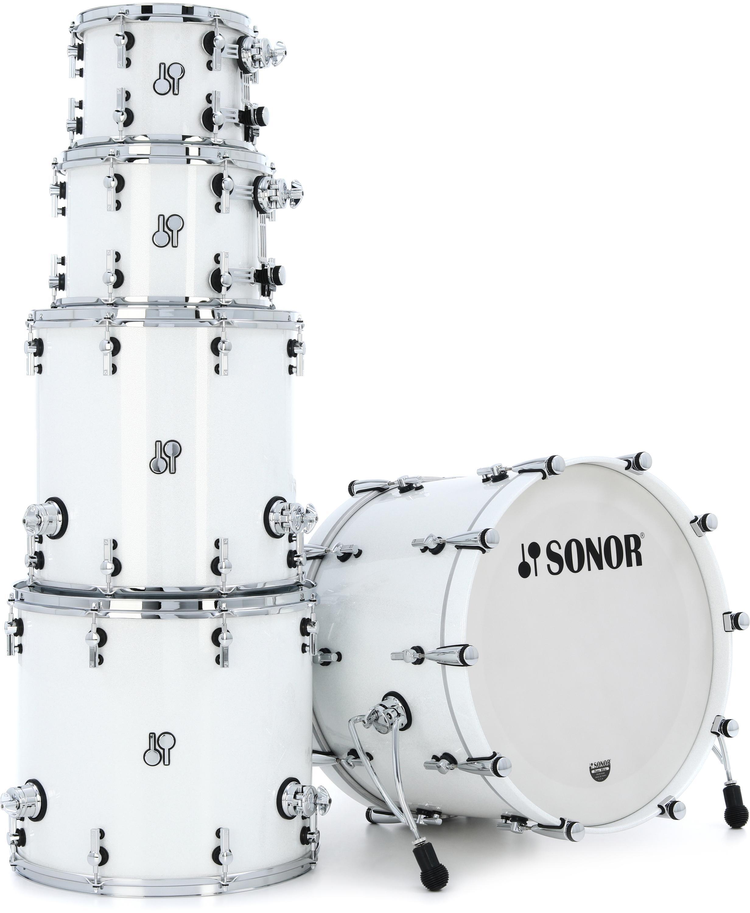 Sonor SQ2 Beech 5-piece Shell Pack - White Sparkle | Sweetwater