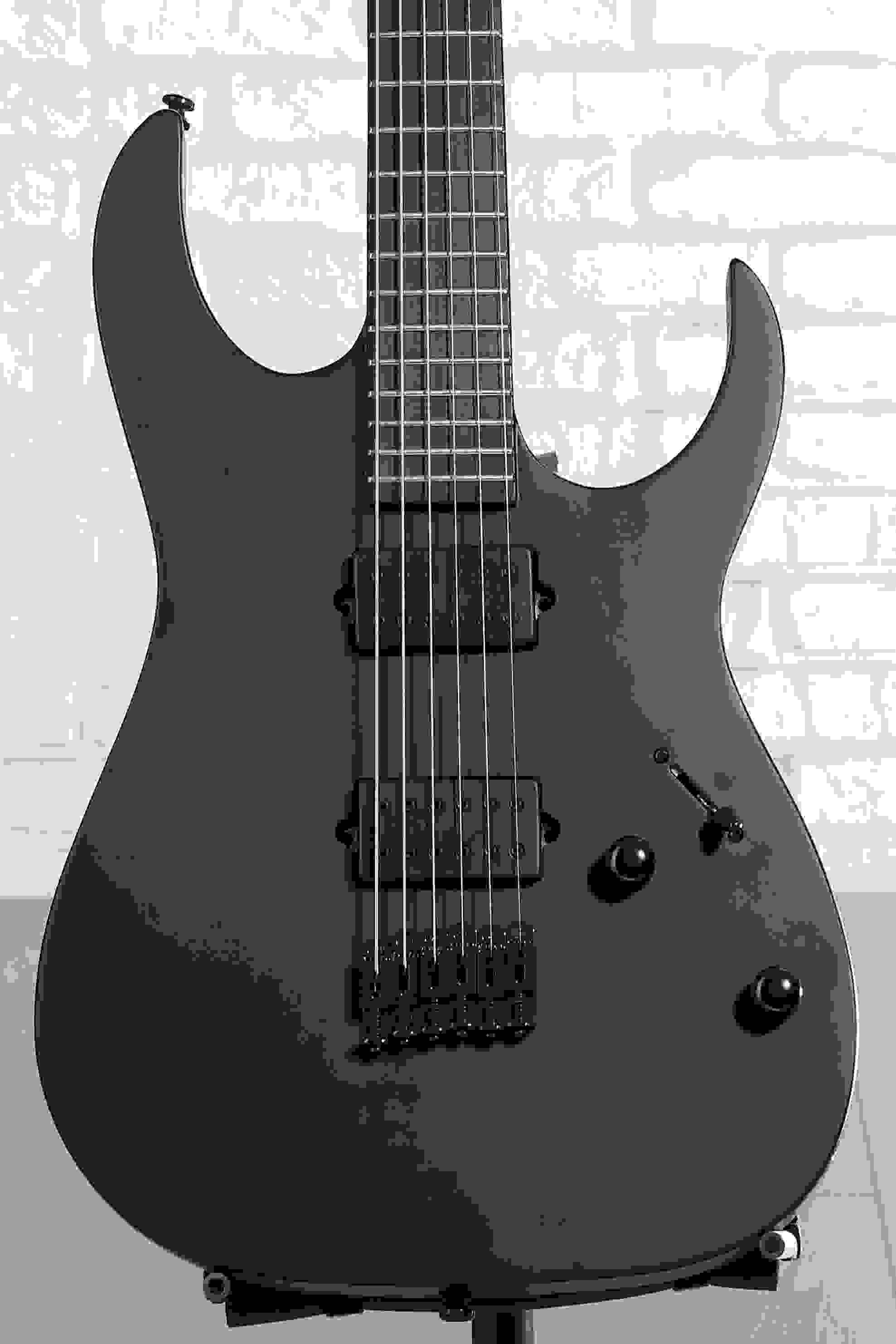 Ibanez Iron Label RGRTBB21 Baritone Electric Guitar - Black Flat