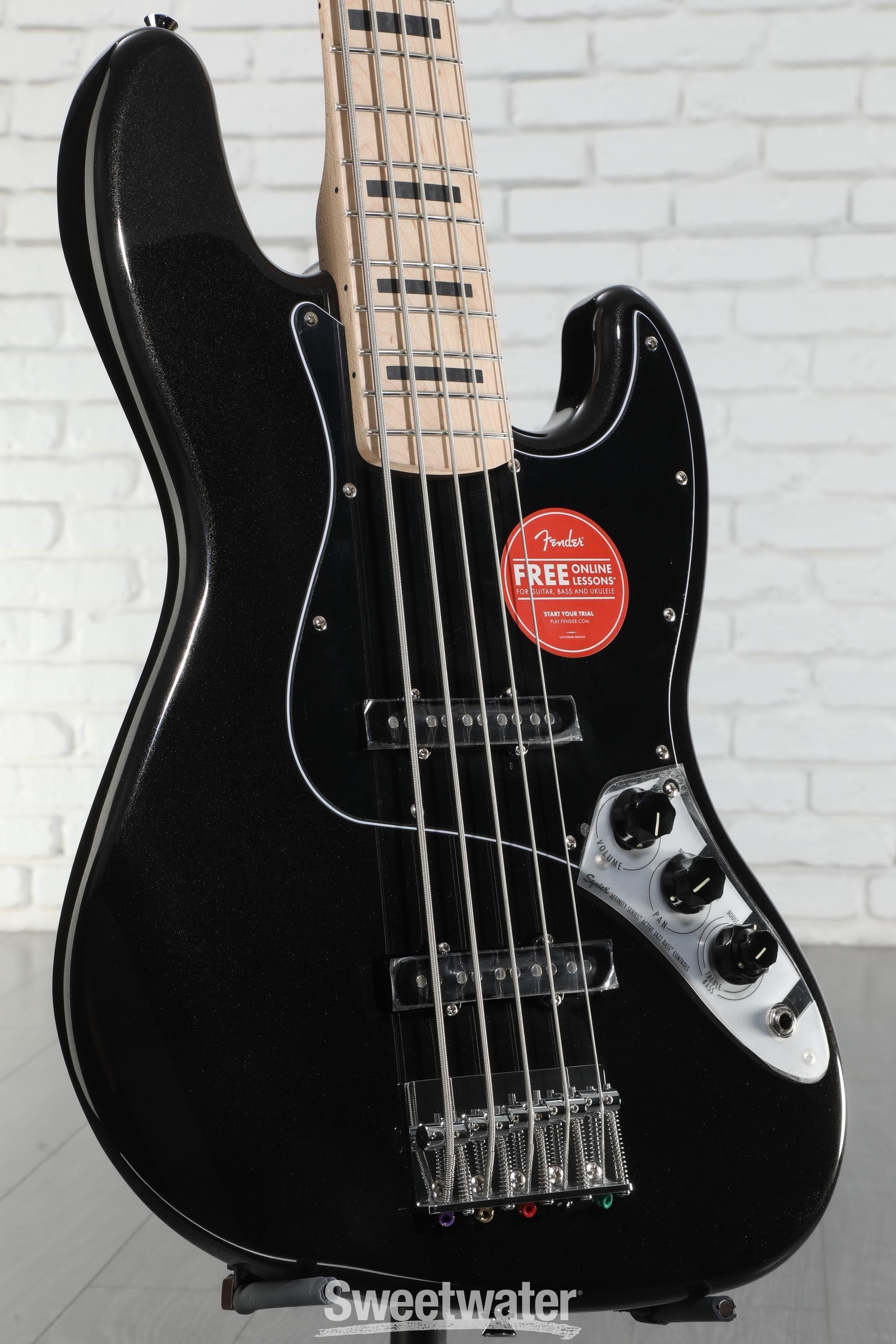 エレキベース Squier AFFINITY JAZZ BASS black Squier Affinity Series Jazz Bass - Black with Maple