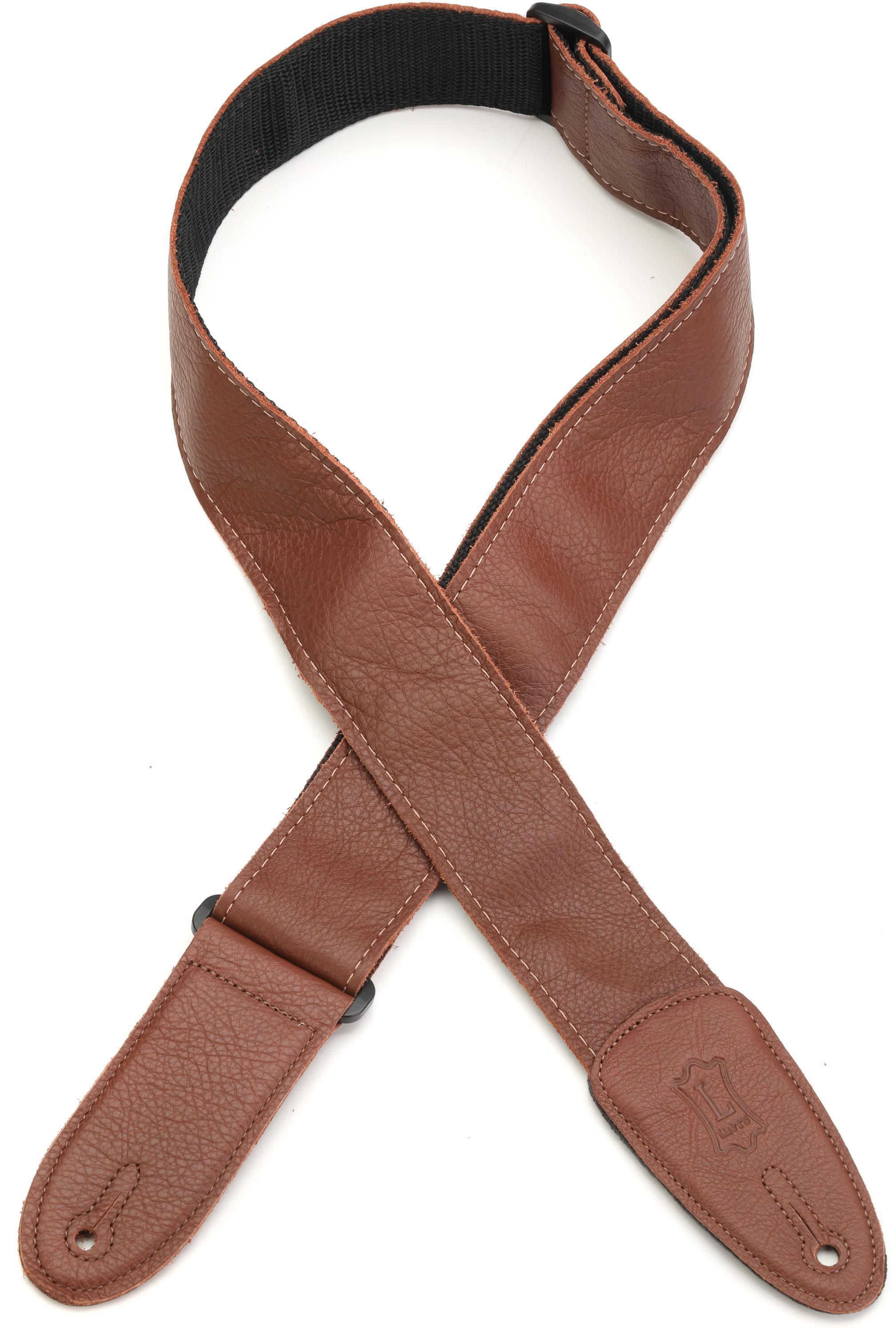 Photo of Levy's M7GP-BRN Garment Leather Guitar Strap - Brown