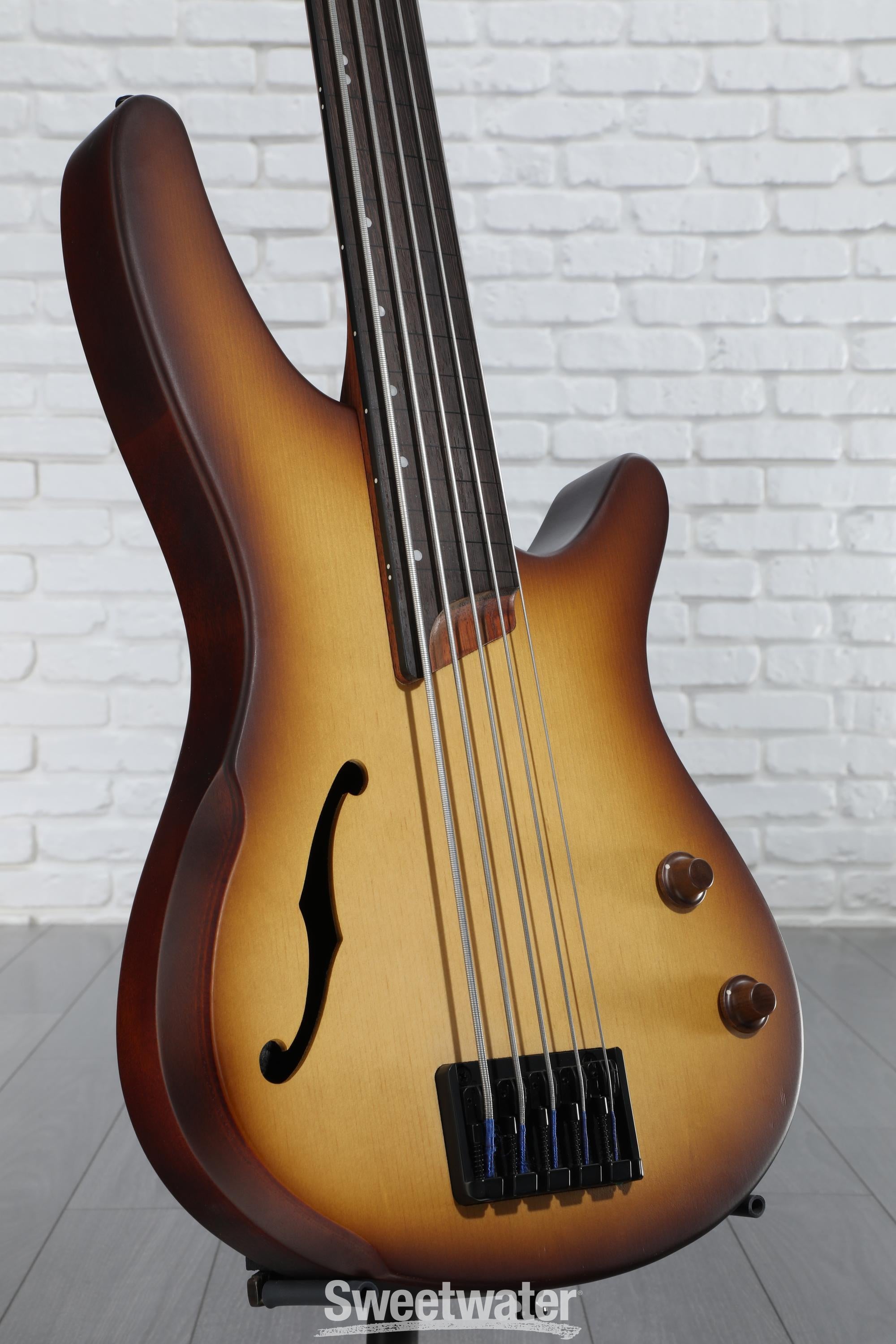Ibanez SRH505F Fretless Bass Guitar - Natural Browned Burst