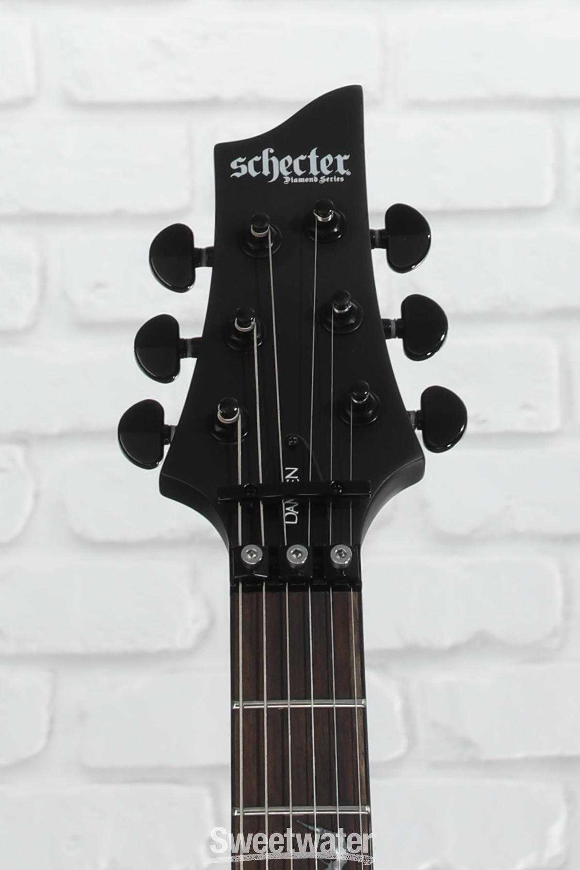 Schecter Damien-6 FR SBK Electric Guitar - Satin Black