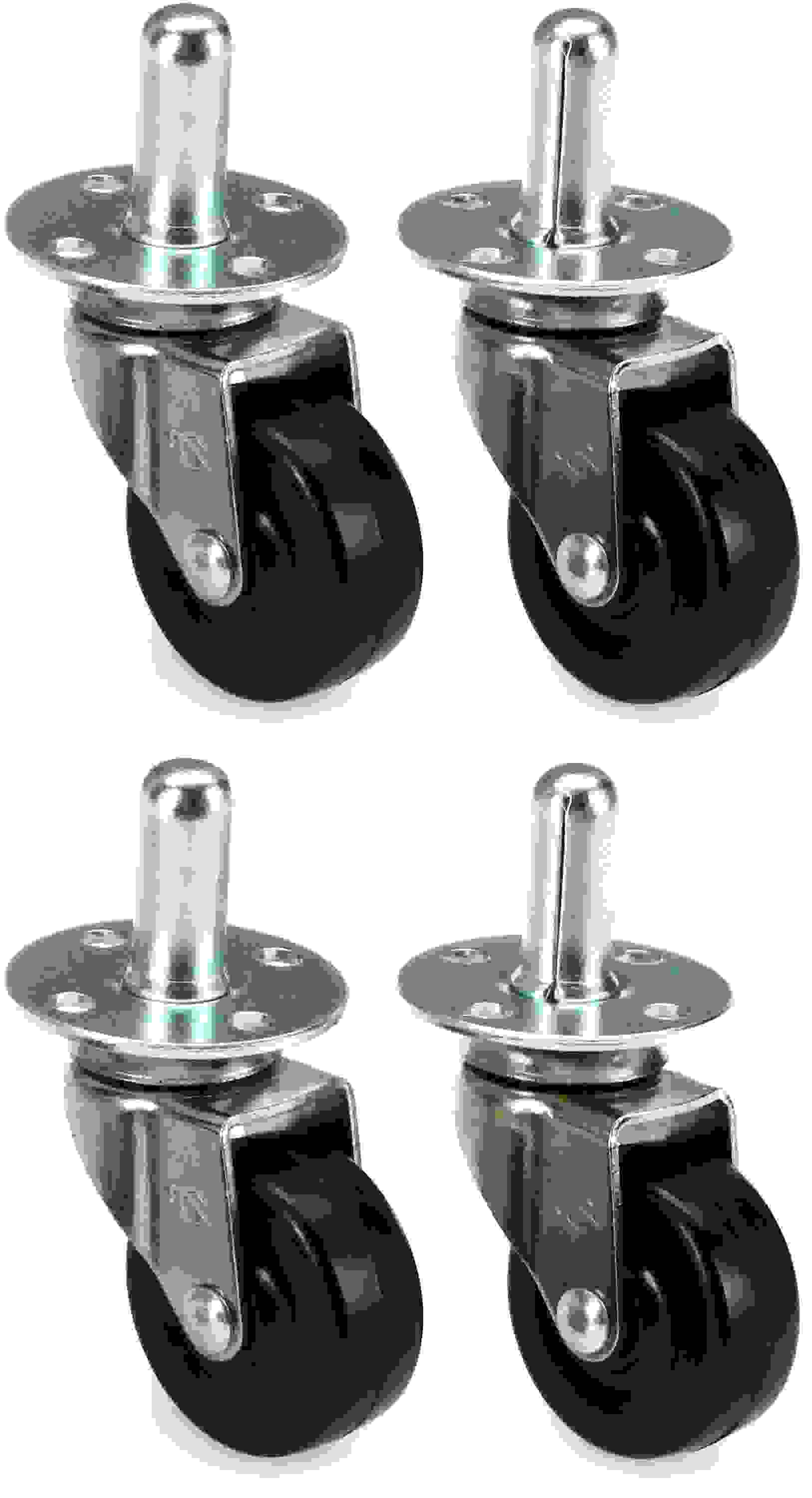 Ernie Ball 6102 Amp Caster (x4) Deluxe PopIn Socket Set Sweetwater