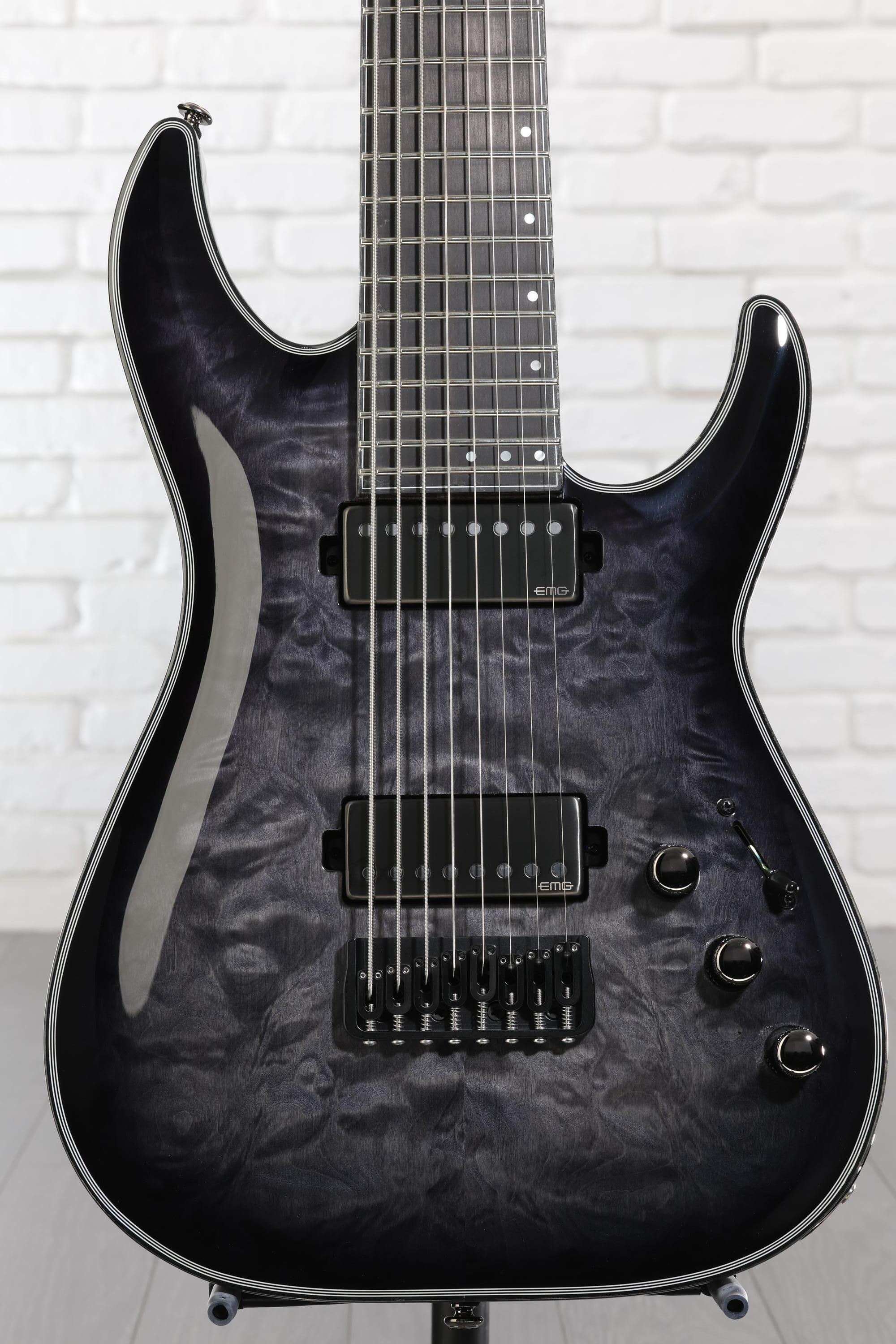 Schecter Hellraiser Hybrid C-8 Electric Guitar - Trans Black Burst
