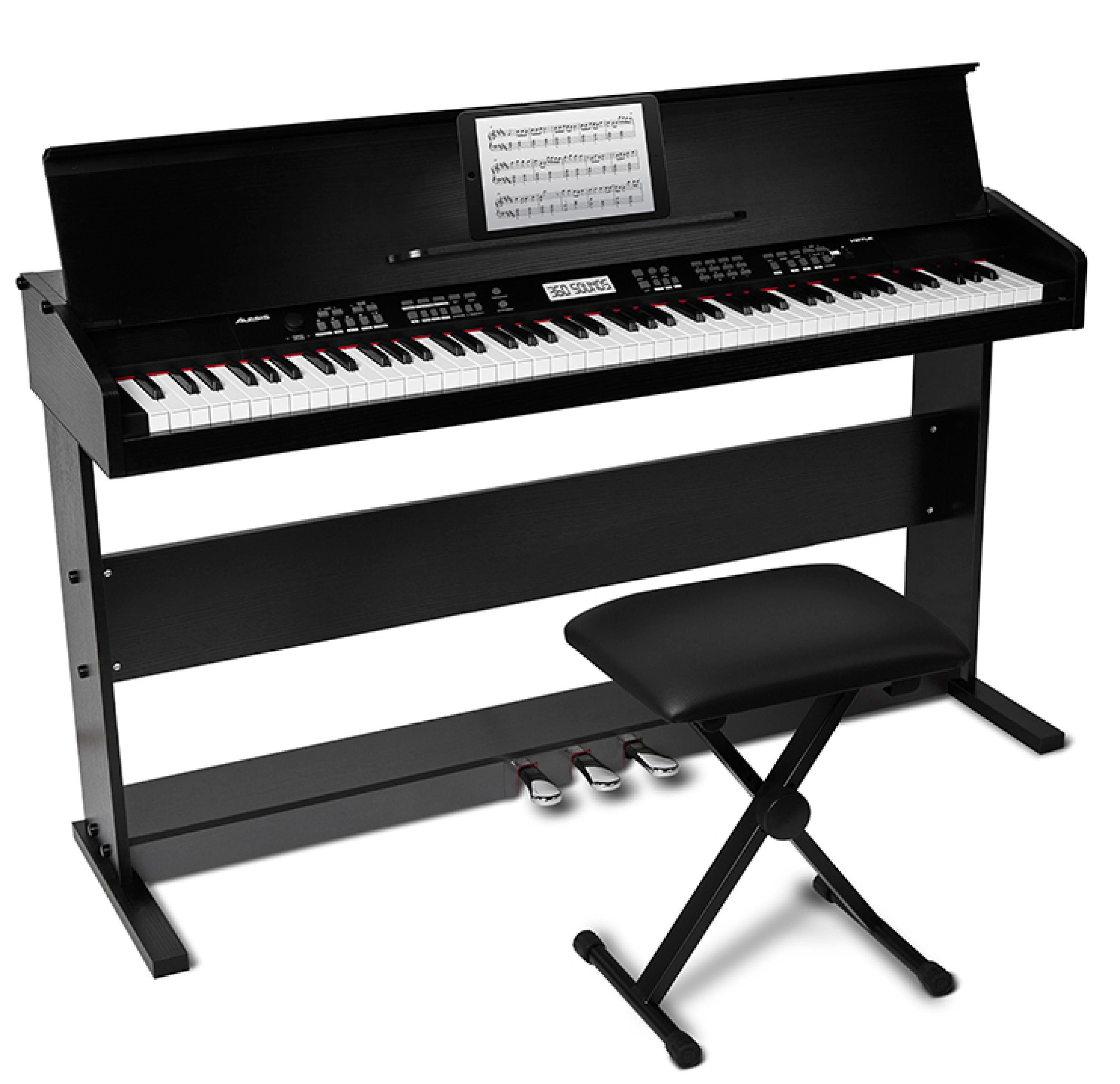  Alesis Recital Pro 88-key Hammer-action Digital Piano  Essentials Bundle : Musical Instruments