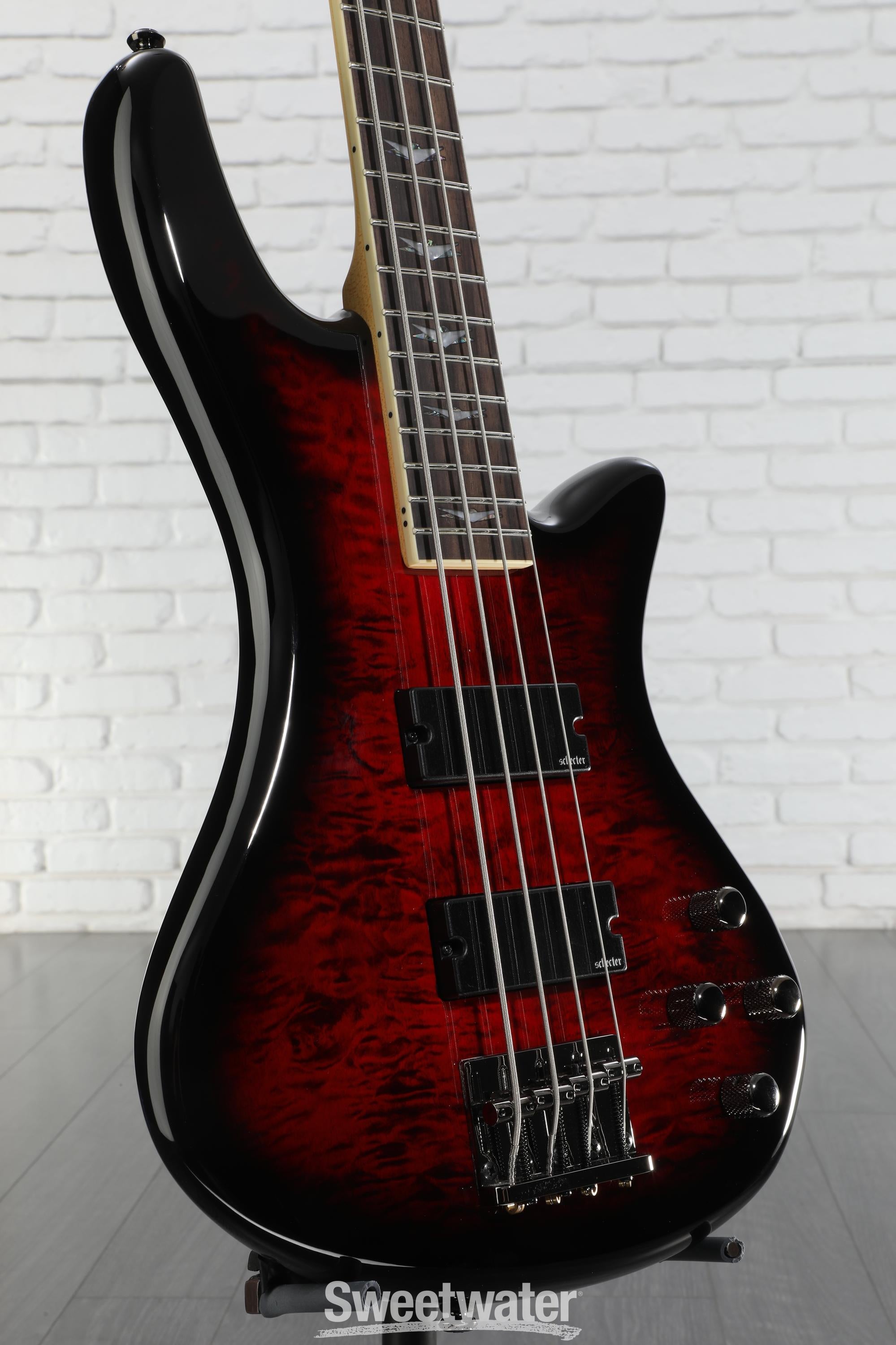 ベース SCHECTER STILETTO EXTREME-4 Amazon.com: Schecter Stiletto Extreme 4 Bass Guitar - Black