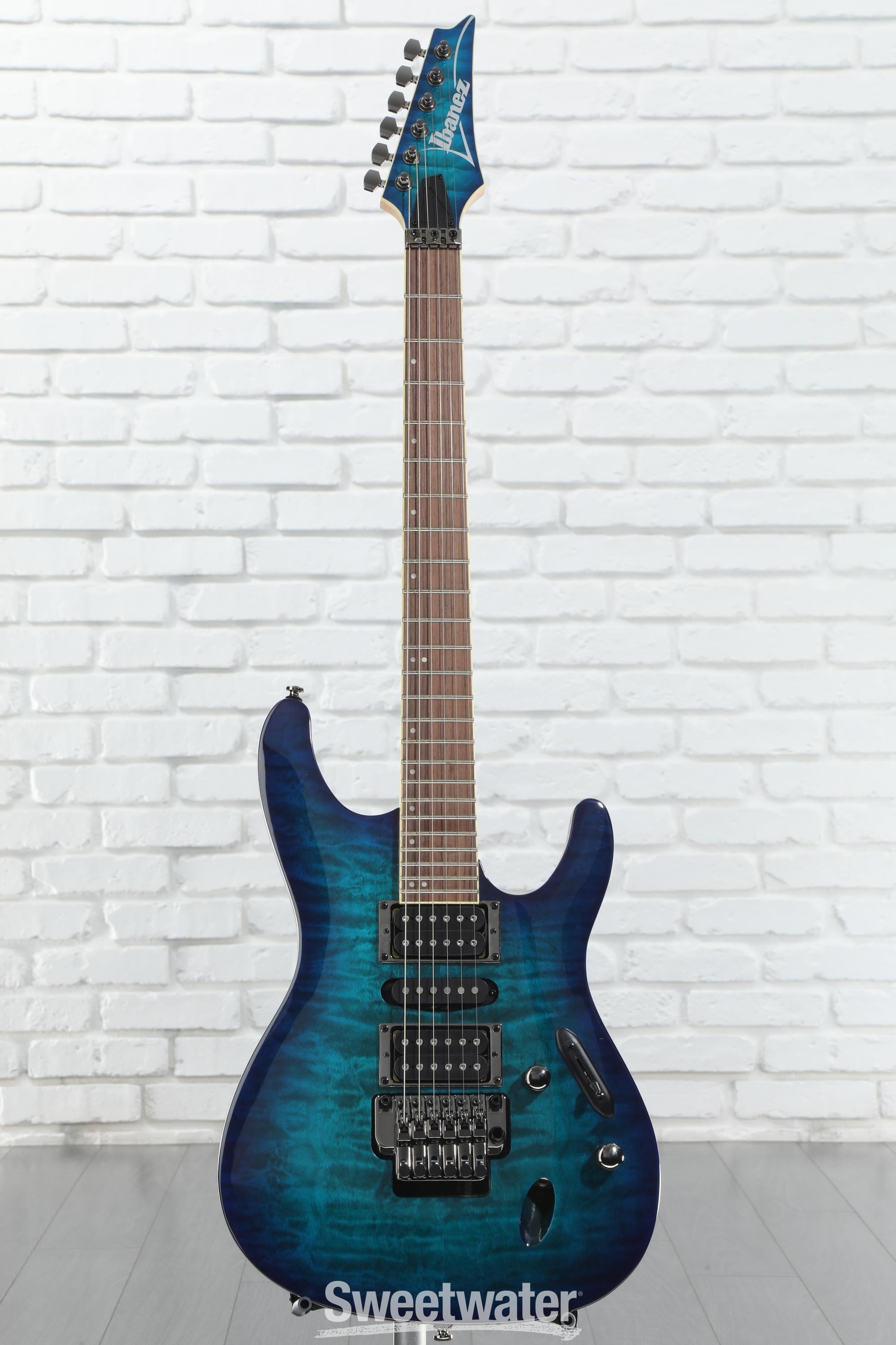 Ibanez S670QM Electric Guitar - Sapphire Blue | Sweetwater
