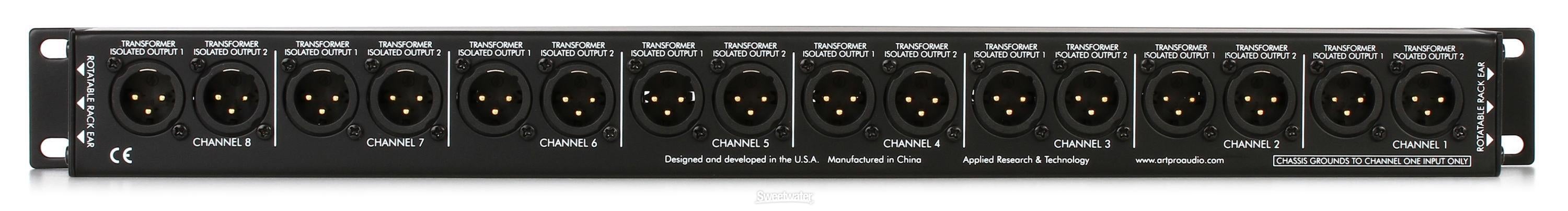 ART S8-3WAY 8-channel 3-way Microphone Splitter | Sweetwater