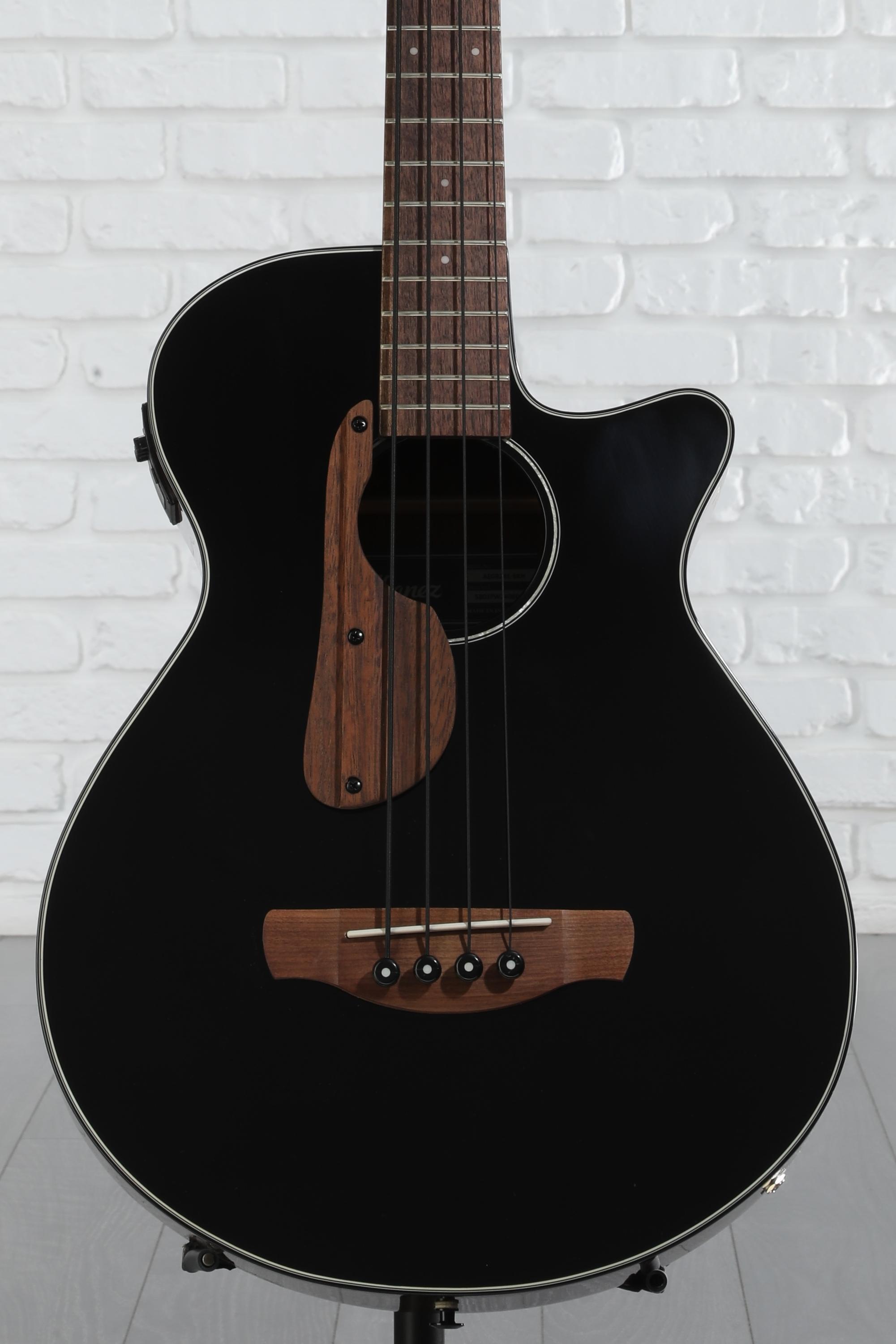 最前線の Ibanez AEGB24E AEG Acoustic-electric Bass Guitar - Black ベース