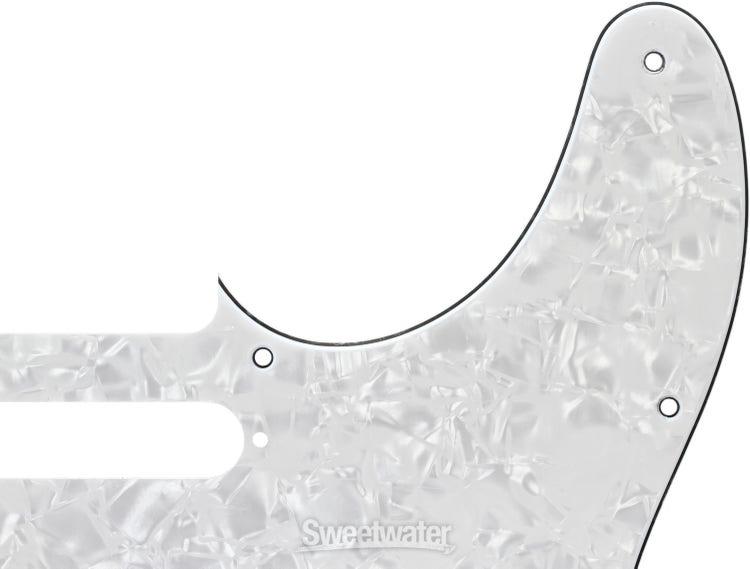 Fender 8-hole Modern Telecaster Pickguard - White Pearl