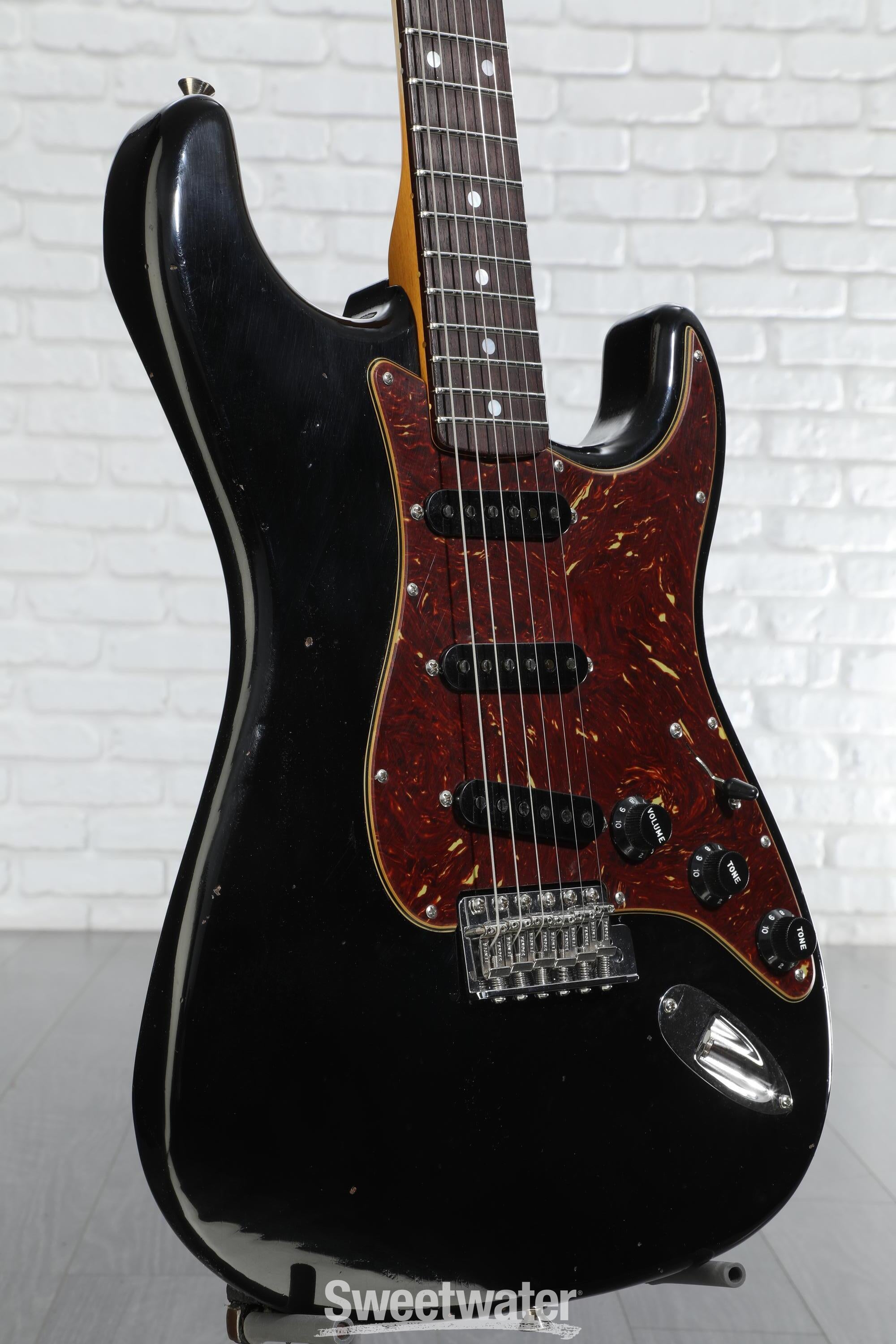 Photo of Fender Custom Shop Limited-edition Roasted Stratocaster Journeyman Relic Electric Guitar - Black