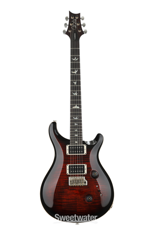PRS Custom 24 - Fire Red Smoke Burst w/ Pattern Regular Neck