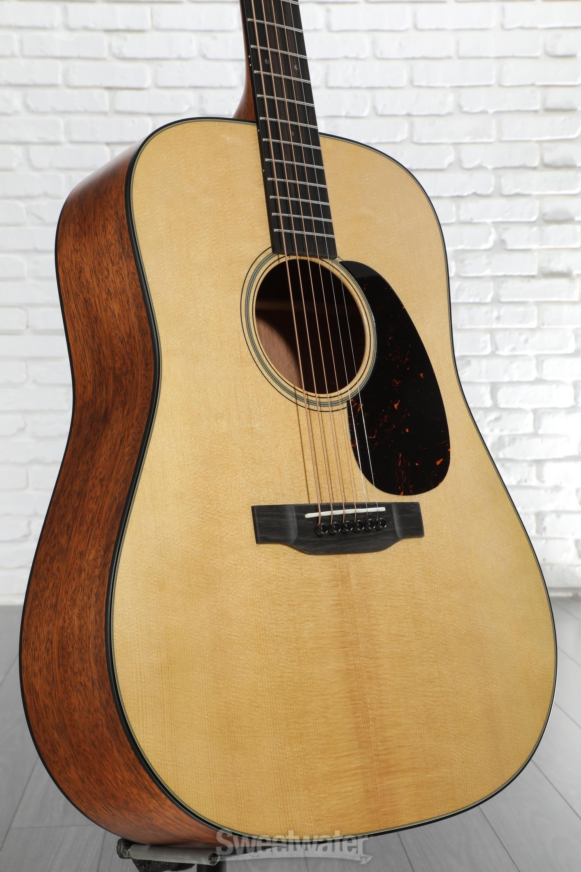 ギター Martin D-18 Marquis Martin D-18 Satin Standard Series Acoustic Guitar - Satin Natural