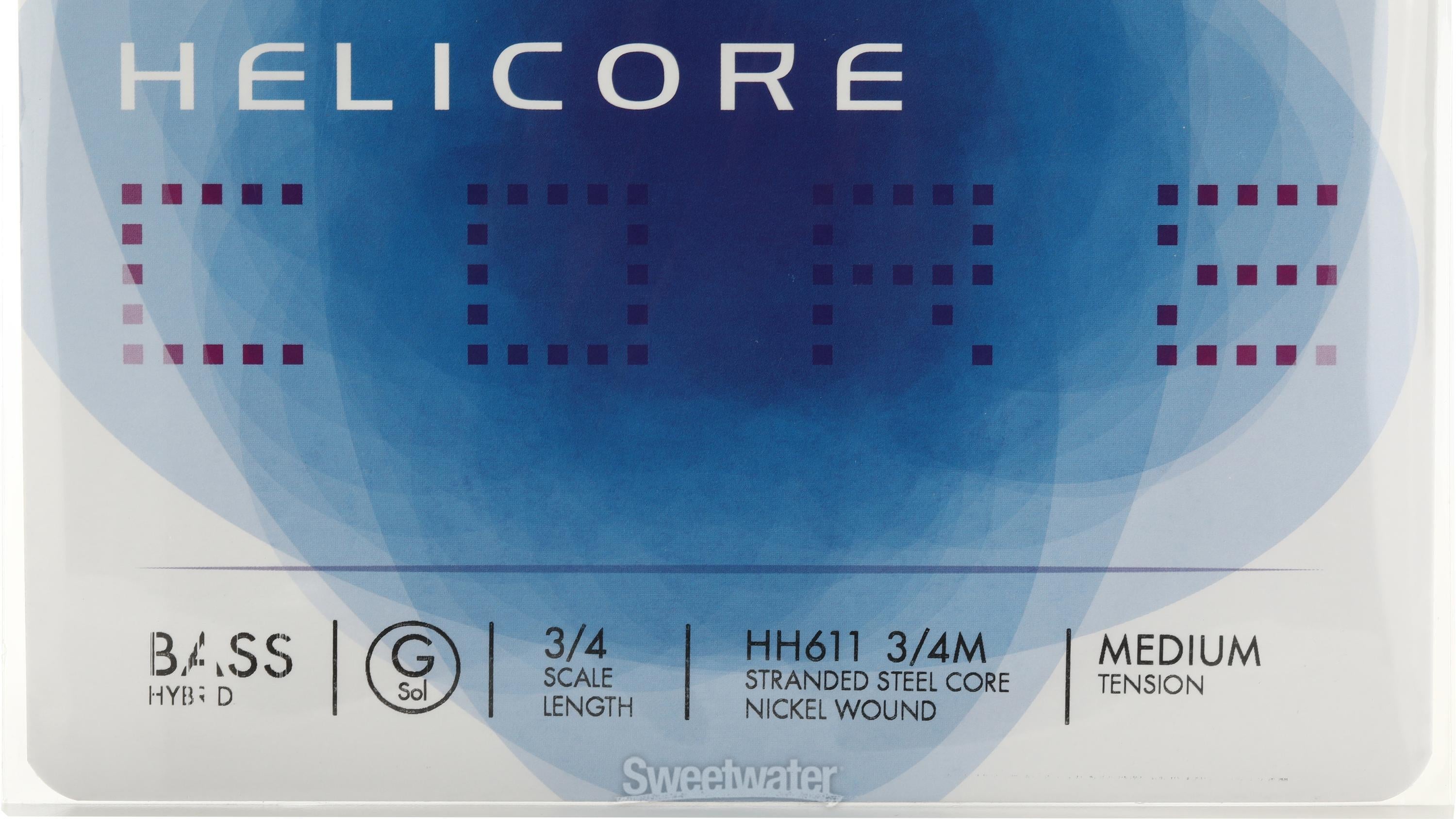 【ラッピング無料】 D'Addario HH611 3/4M Helicore Hybrid Double Bass G String 弦楽器