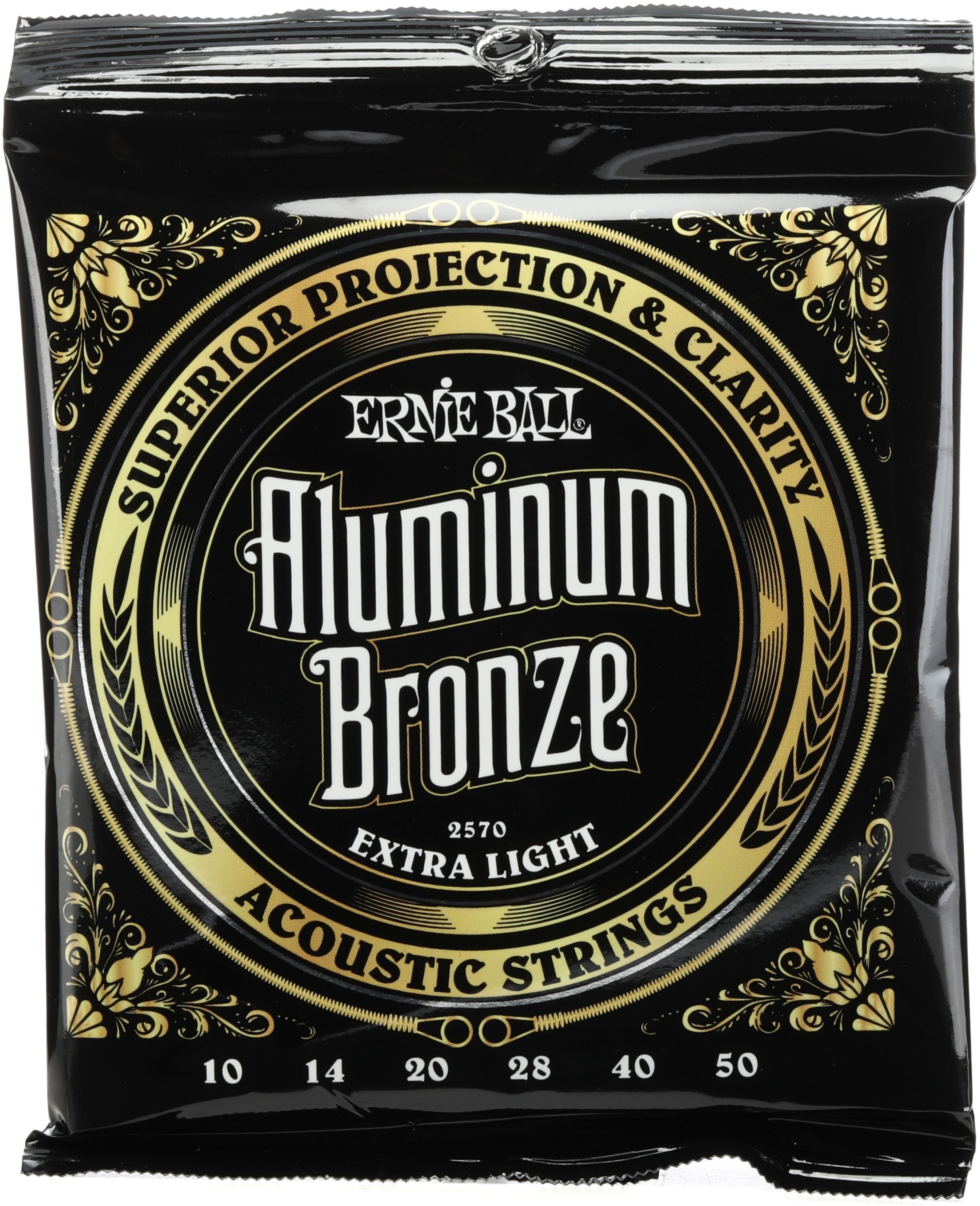 Ernie Ball 2570 Aluminum Bronze Acoustic Guitar Strings .010.050 Extra Light Sweetwater