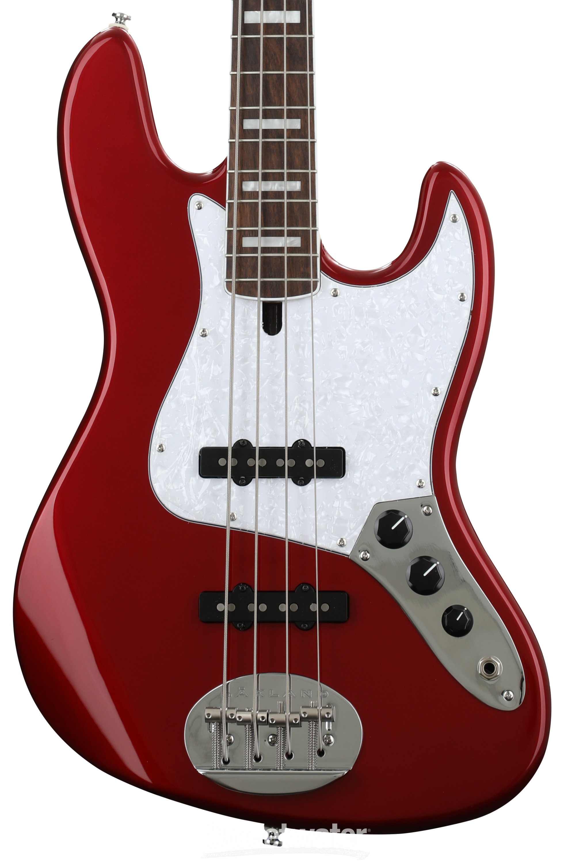 Lakland Skyline 44-60 Vintage J Custom - Candy Apple Red with Lakland Skyline 44-60 Vintage J Custom - Candy Apple Red with
