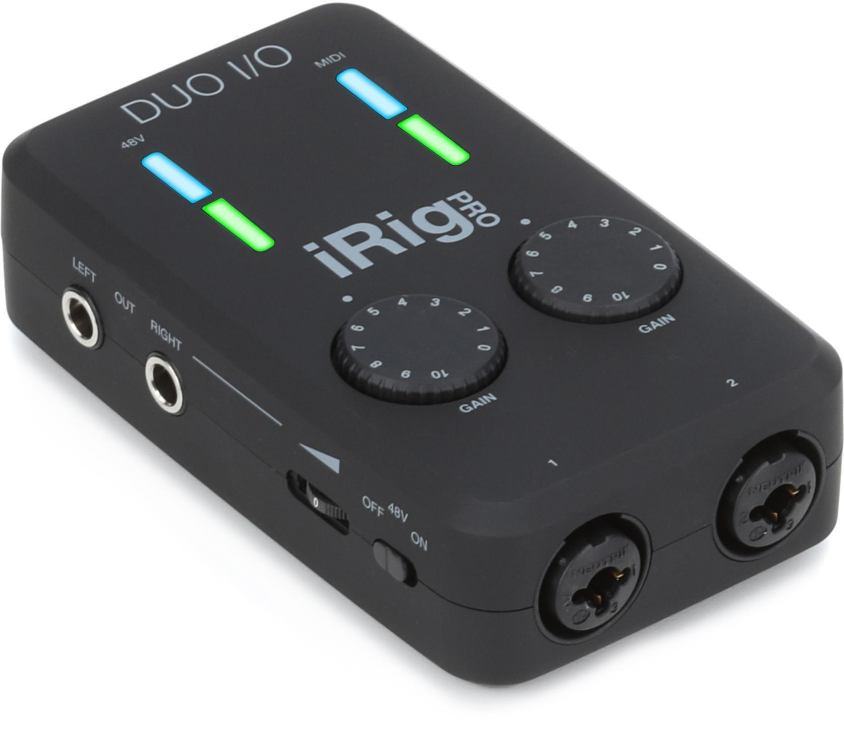 Bundled Item: IK Multimedia iRig Pro Duo I/O 2-channel Audio/MIDI Interface for iOS, Android, and Mac/PC