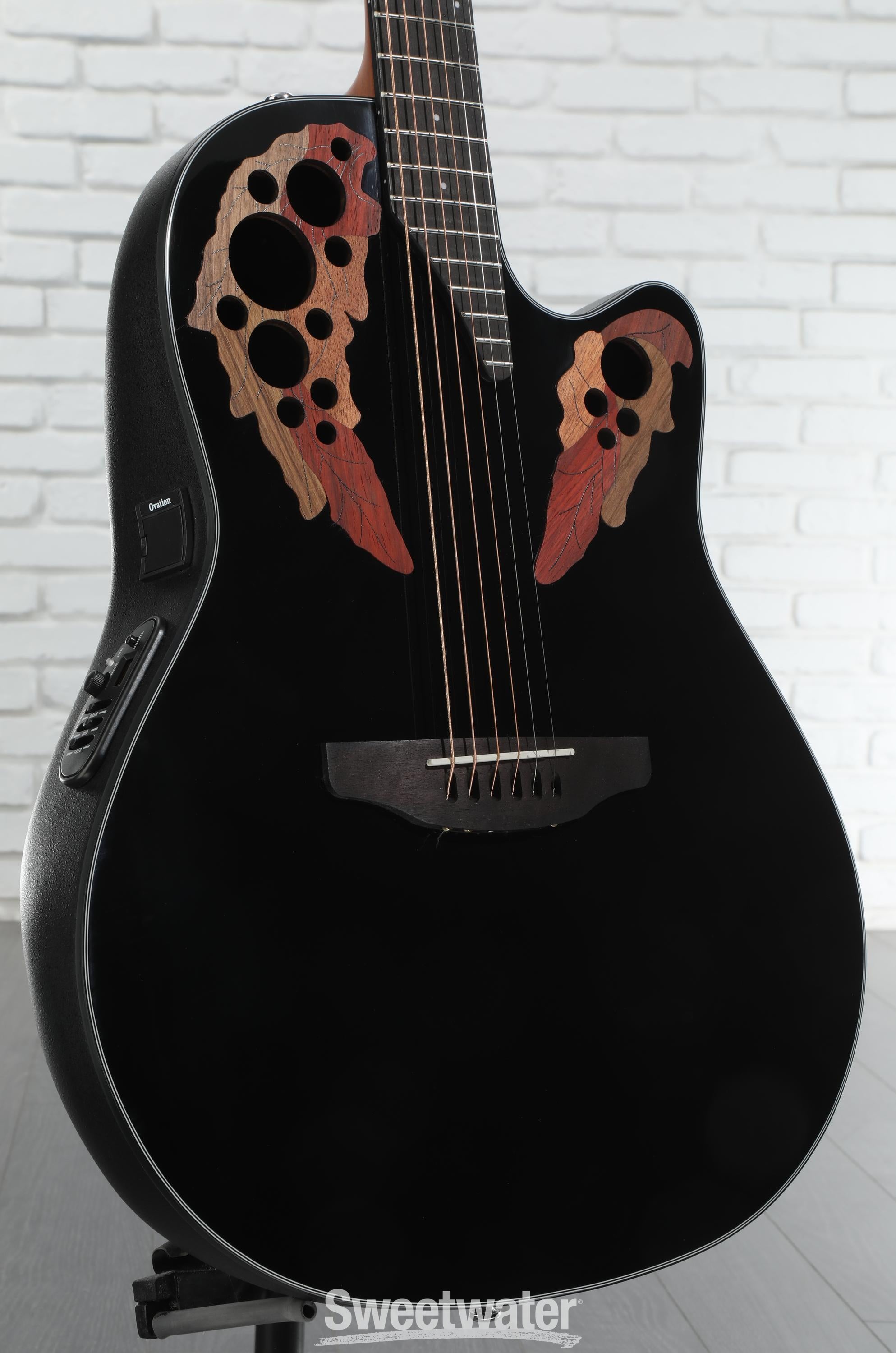 Amazon.com: Ovation CE44-5 Acoustic-Electric Guitar, Black
