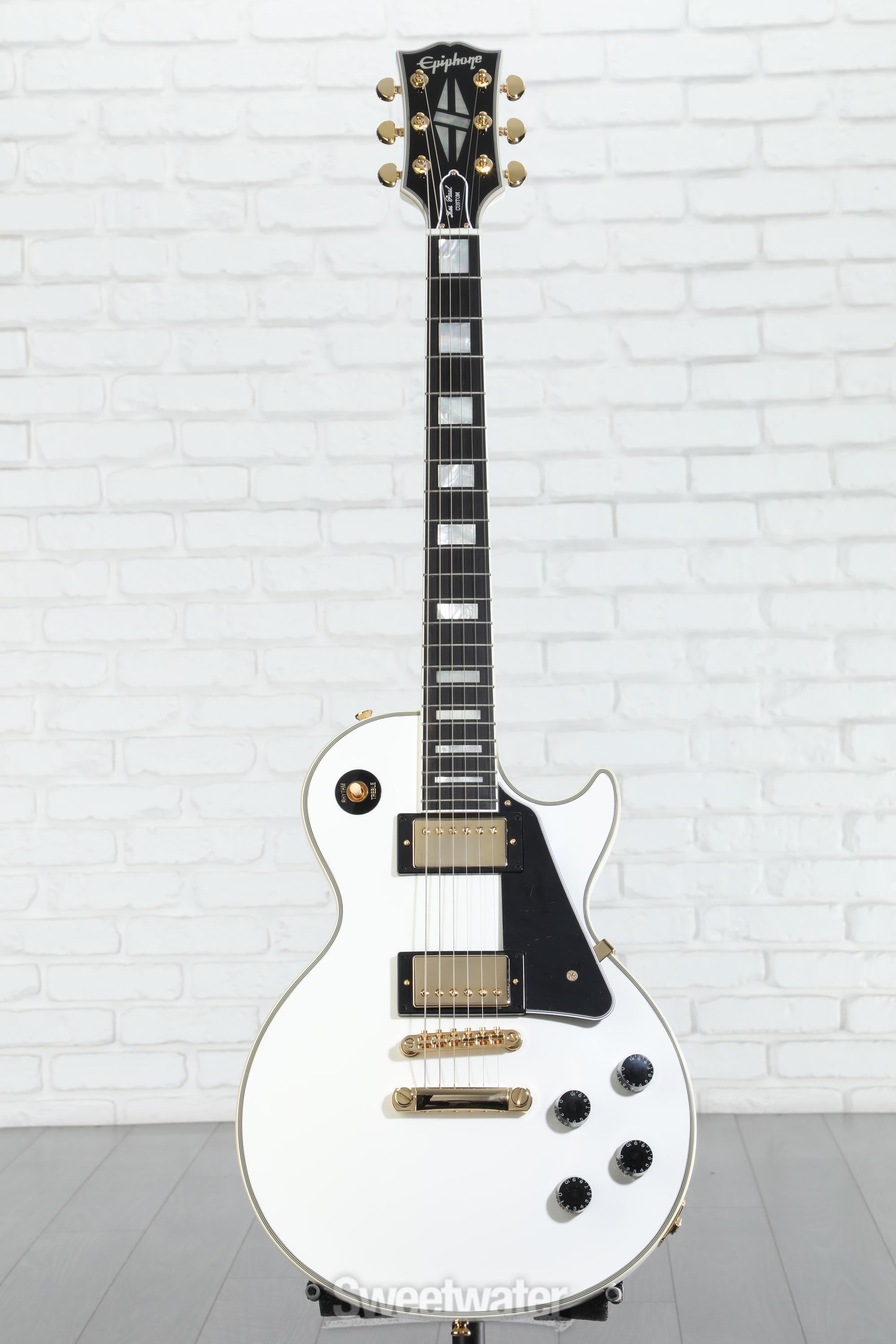 Epiphone Les Paul Custom Electric Guitar - Alpine White | Sweetwater