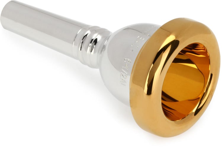 Discounted 100GS Gen2 Small Shank Brass Trombone Mouthpiece