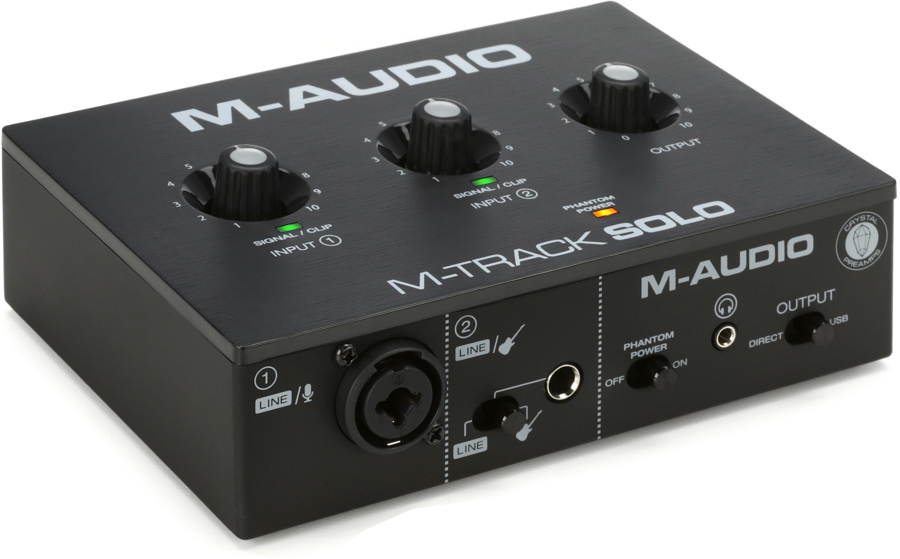 M-Audio Mtrack2 audio interface outlets