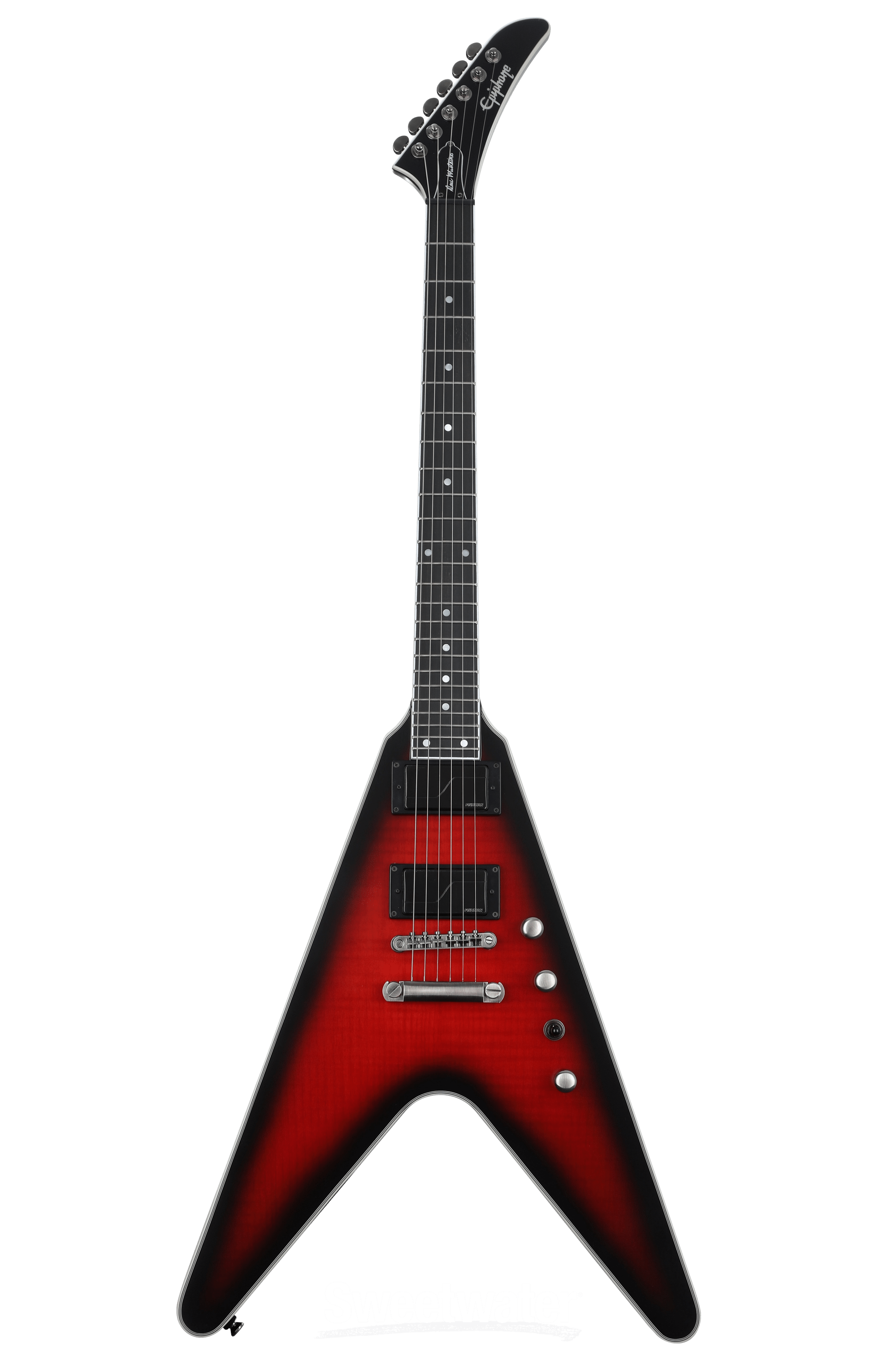 【スーパーセール】 Epiphone Dave Electric Figured V Flying Prophecy Mustaine ギター