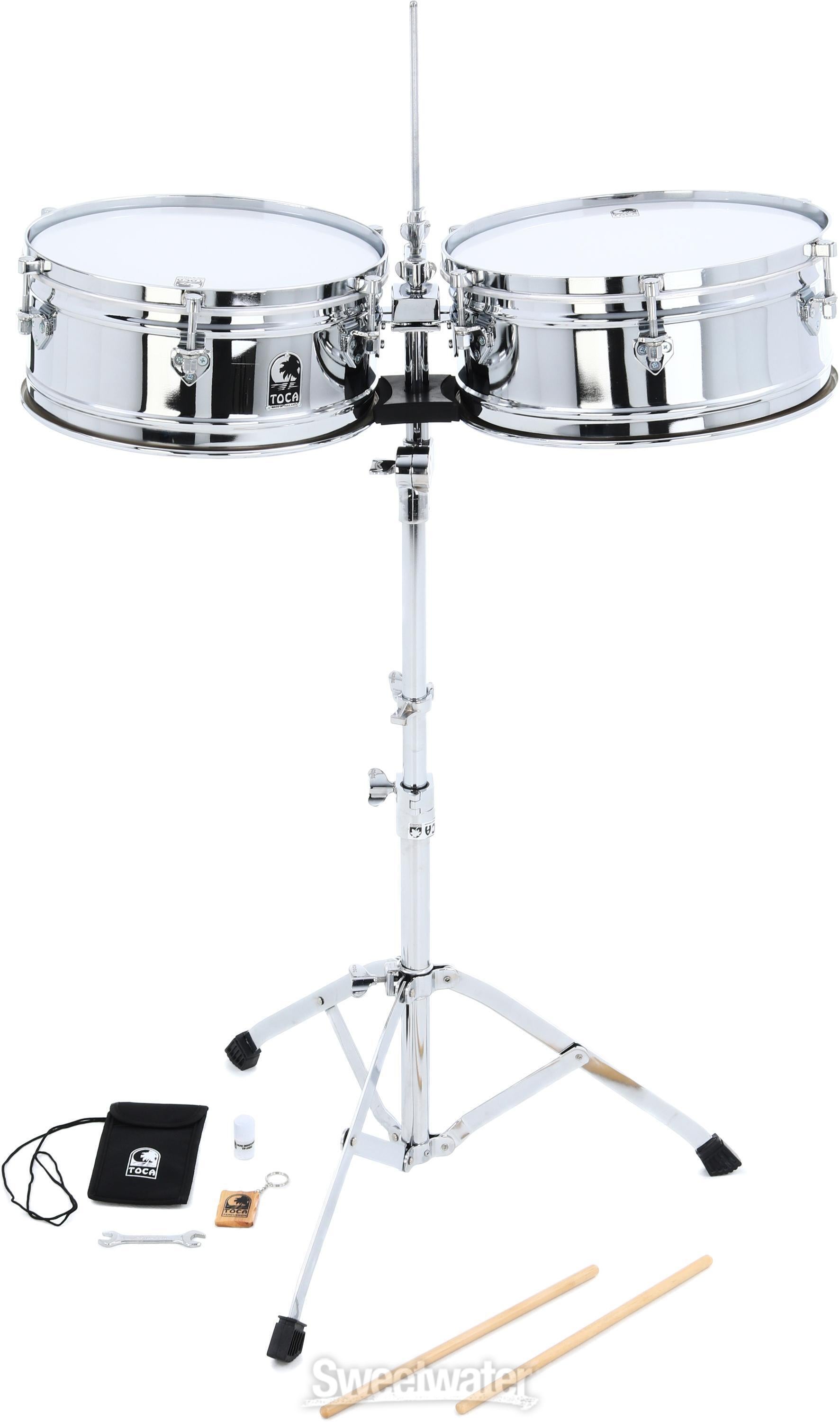 Toca Percussion Elite Timbales - Chrome | Sweetwater
