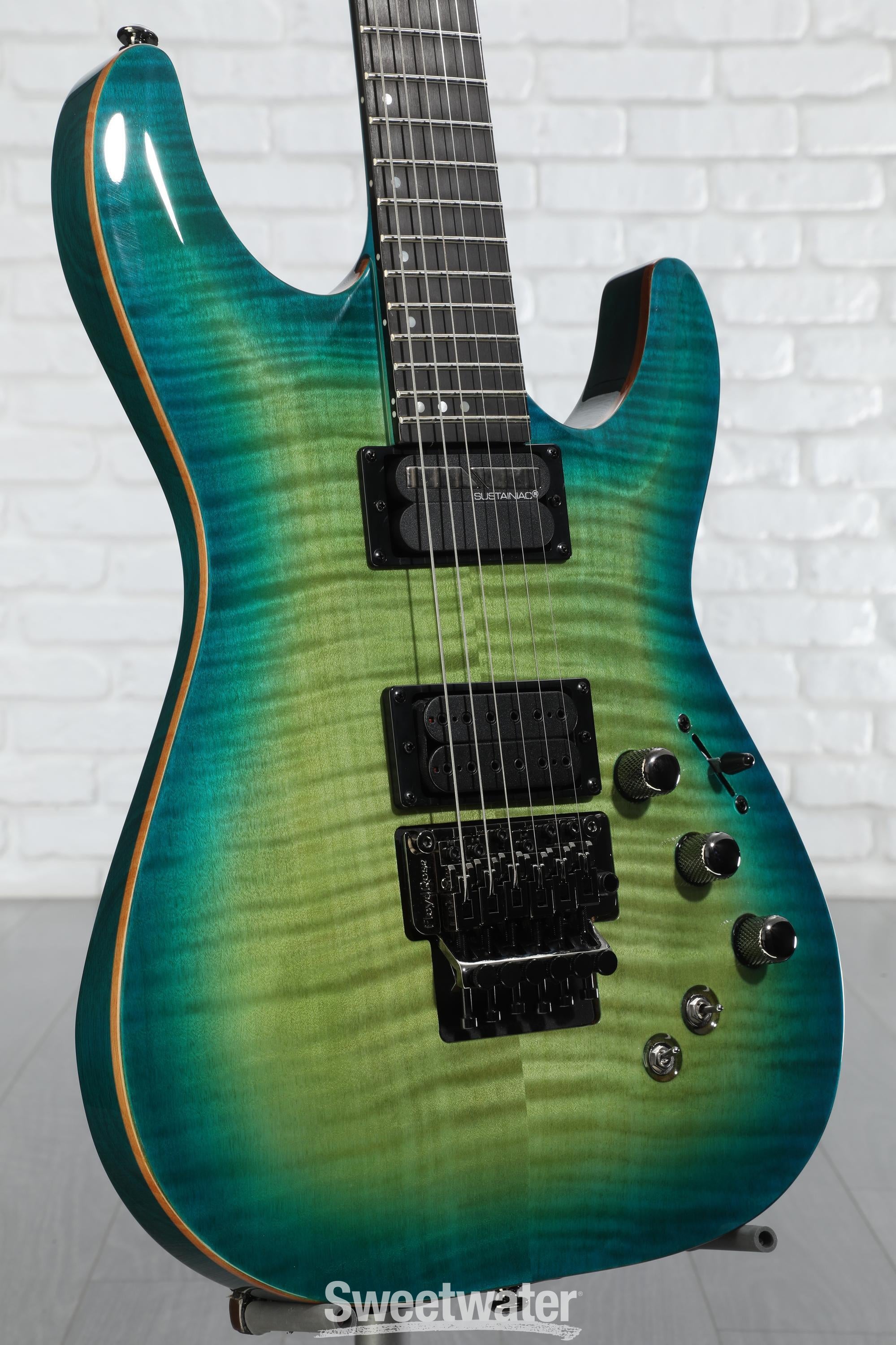 Schecter BlackJack SLS C-1 FR-S Electric Guitar - Aquaburst