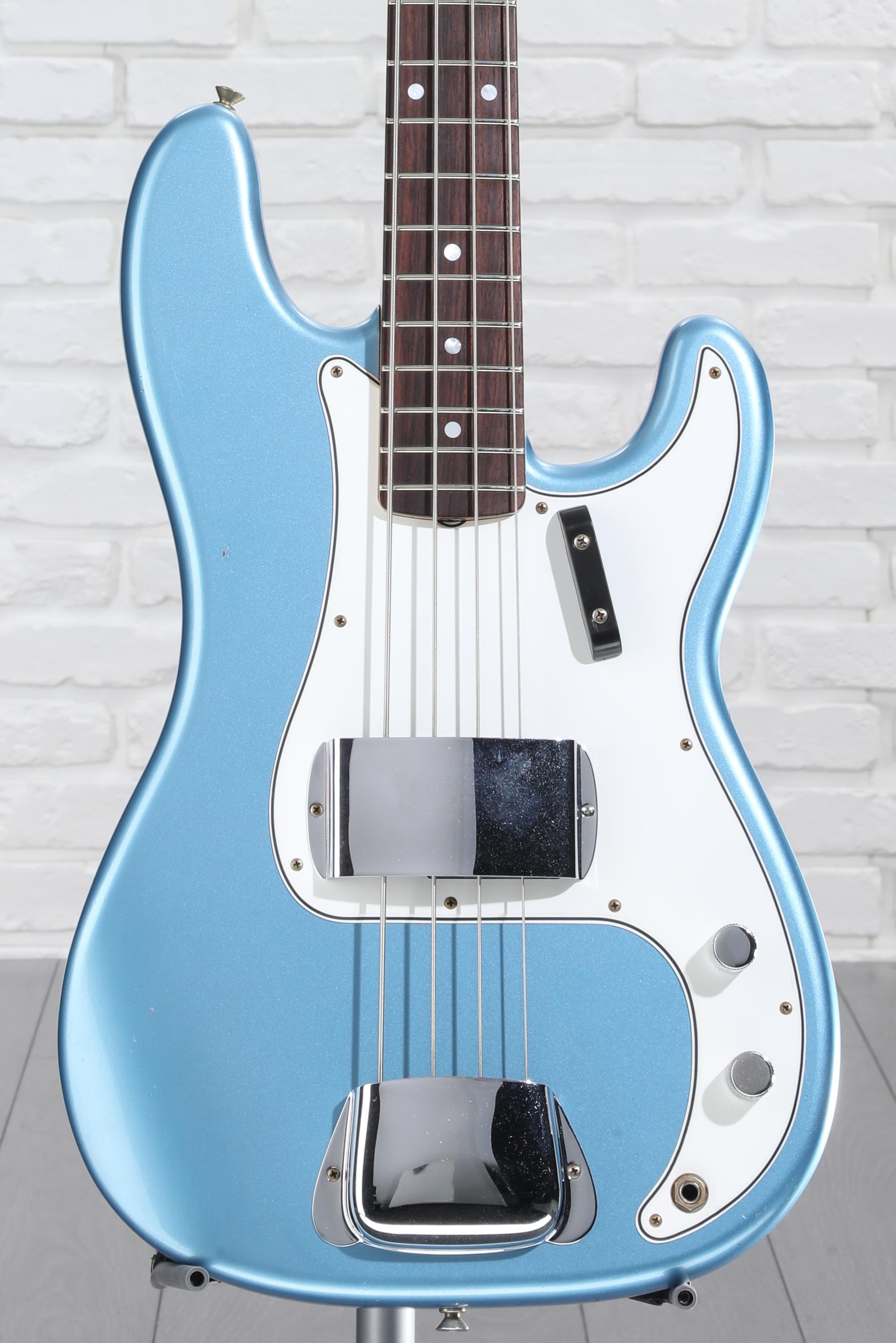 Fender Custom Shop 1966 Precision Bass Journeyman Relic - Super-faded Aged  Lake Placid Blue