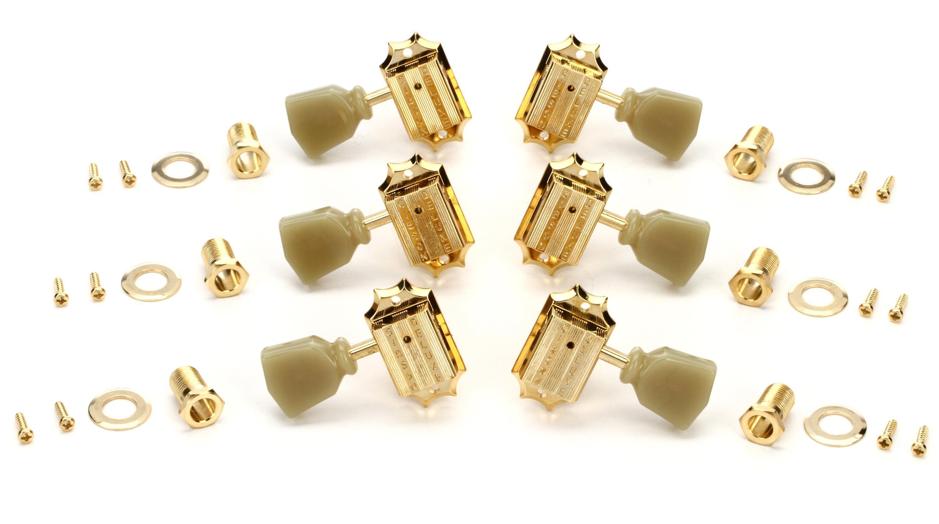 Gibson Accessories Vintage Tuning Machine Heads - Gold with Green 