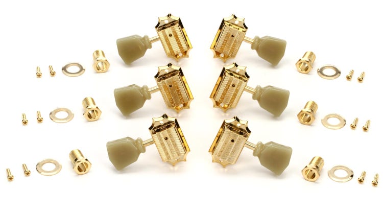 Gibson Accessories Vintage Tuning Machine Heads - Gold with Green
